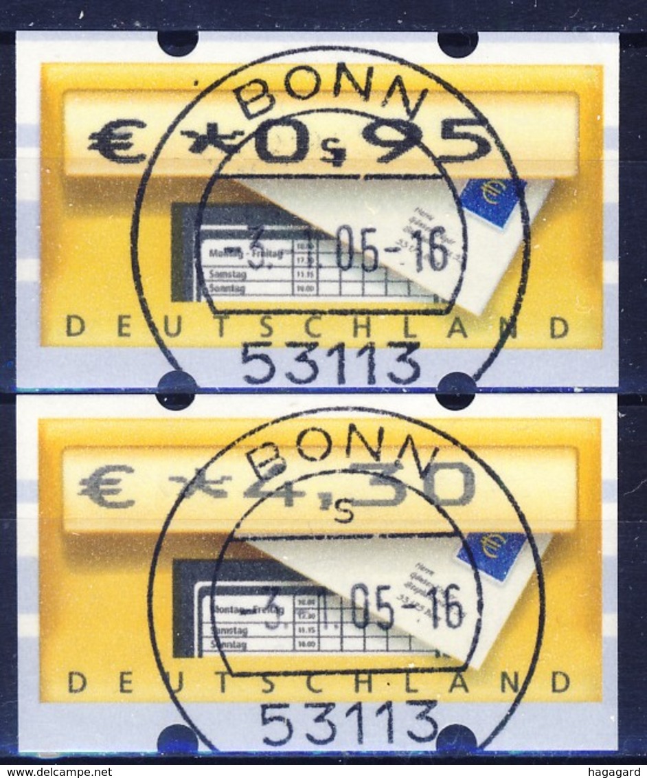 +D2787. BRD 2005. Michel 5, 2 Items, Cancelled - Maschinenstempel (EMA)