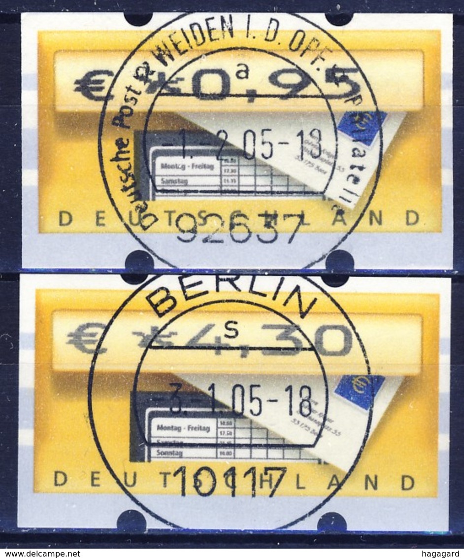 +D2788. BRD 2005. Michel 5, 2 Items, Cancelled - Maschinenstempel (EMA)