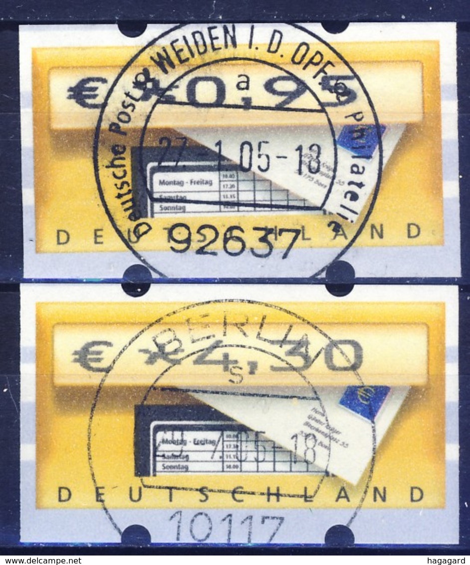 +D2789. BRD 2005. Michel 5, 2 Items, Cancelled - Maschinenstempel (EMA)