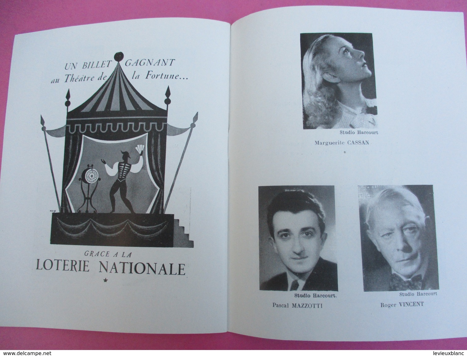 Théâtre MONTPARNASSE Gaston BATY/ Le Voyageur sans Bagage/Anouilh/ Michel VITOLD/ Saison 1950-1951   PROG175