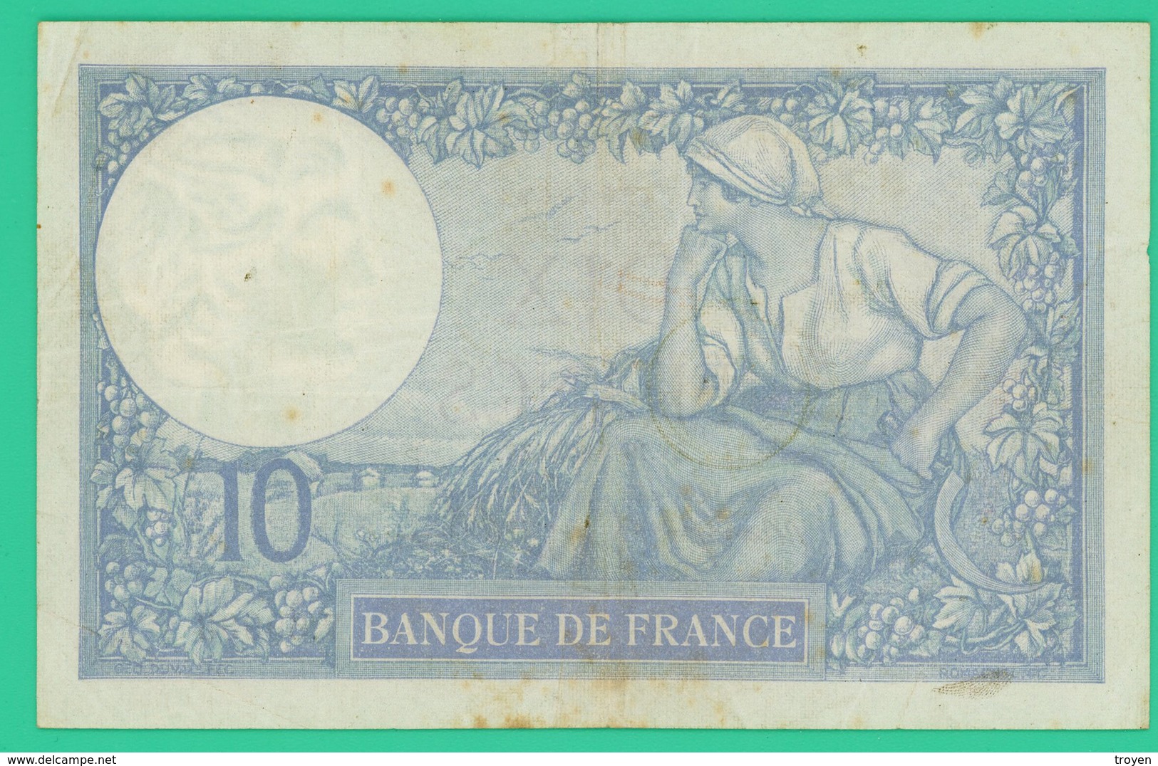 10 Francs - France -  Minerve - N° V.69933 681 / ZV.19=5=1939.ZV. - TTB -- - 10 F 1916-1942 ''Minerve''