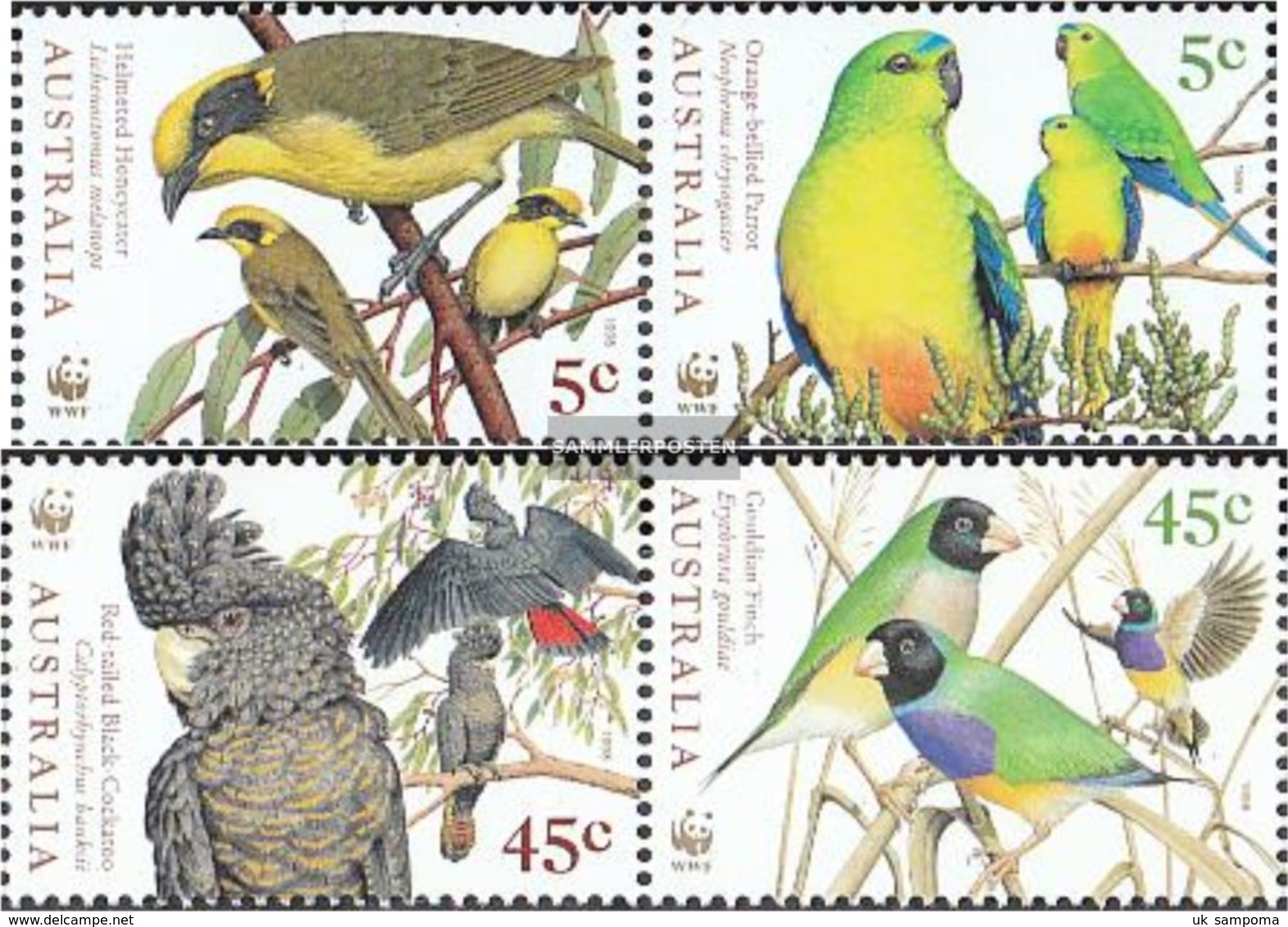 Australia 1744-1747 Couples (complete Issue) Unmounted Mint / Never Hinged 1998 Birds - Ungebraucht