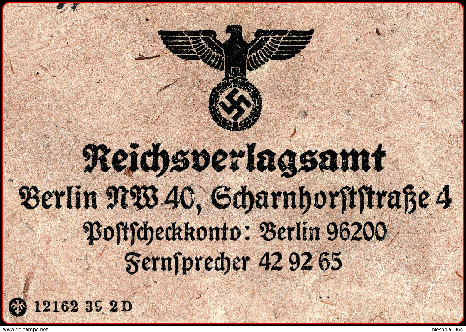 WW2 DR Ganzsache Reichsverlagsamt Germany Reich's Main Censorship Office Berlin / GERMANY POSTAL STATIONERY - Lettres & Documents