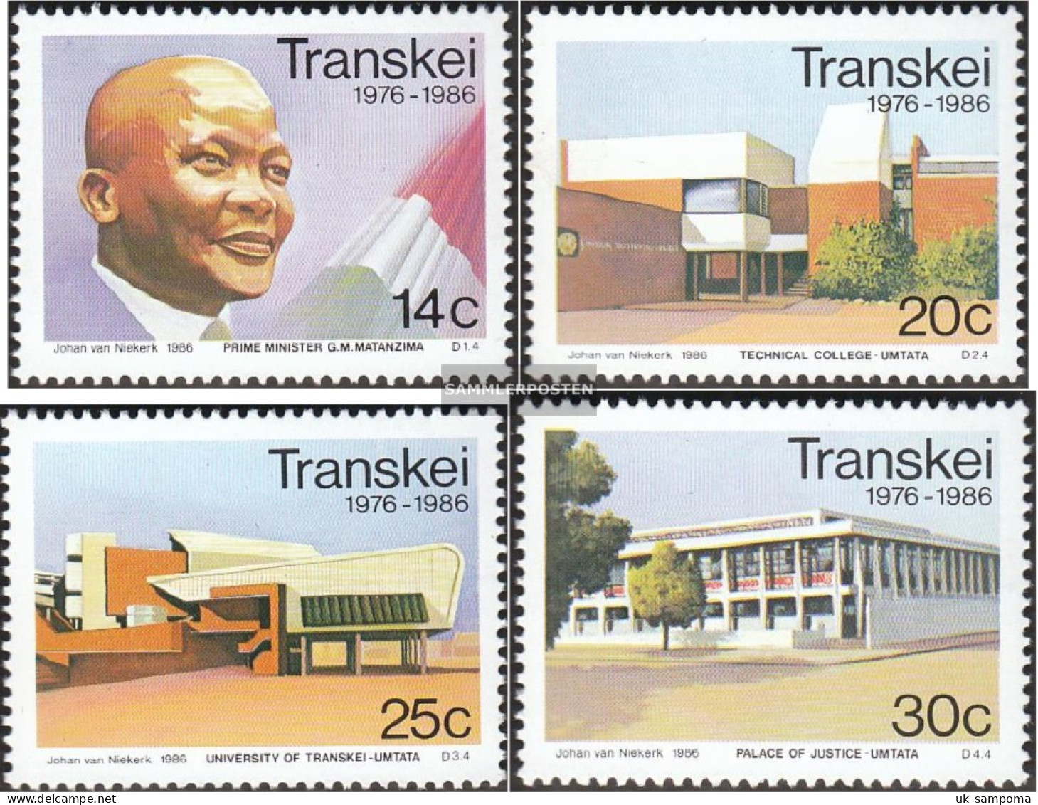 South Africa - Transkei 193-196 (complete Issue) Unmounted Mint / Never Hinged 1986 Independence - Transkei