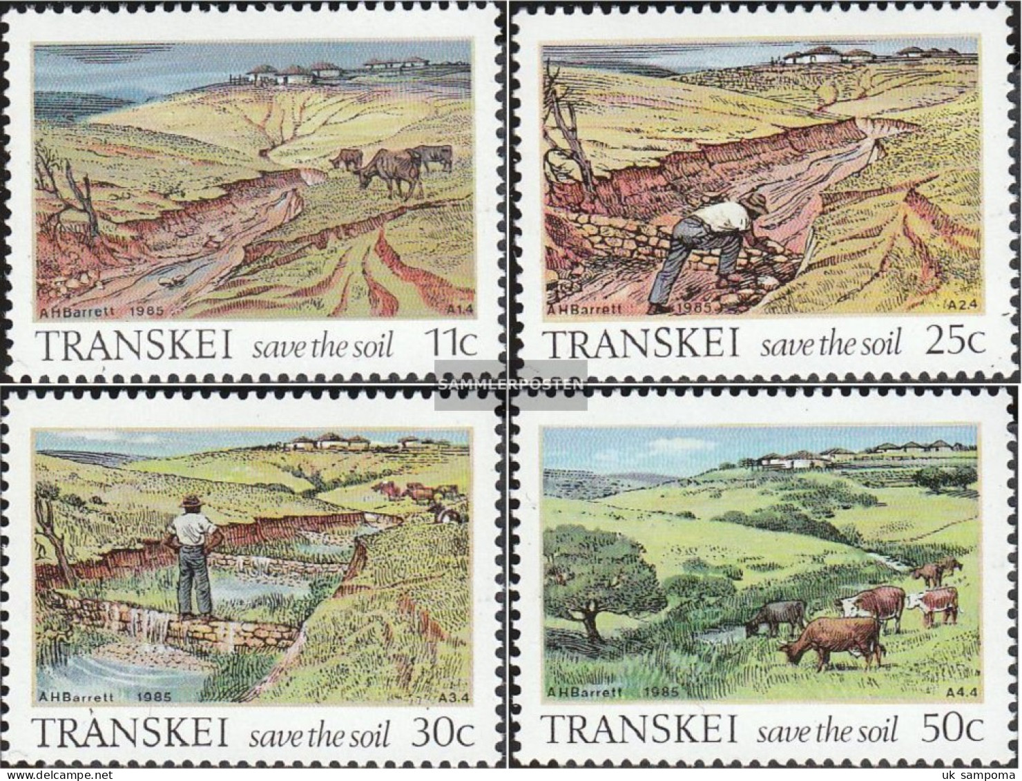 South Africa - Transkei 163-166 (complete Issue) Unmounted Mint / Never Hinged 1985 Bodenerhaltung - Transkei