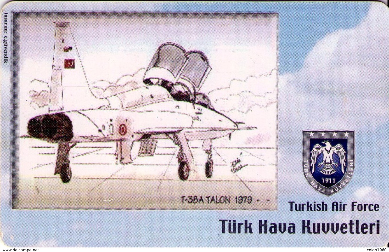 TARJETA TELEFONICA DE TURQUIA, AVIONES. (CHIP) TURKISH AIR FORCE, T-38A TALON 1979-.., TR-TT-C-0188 (117) - Aviones