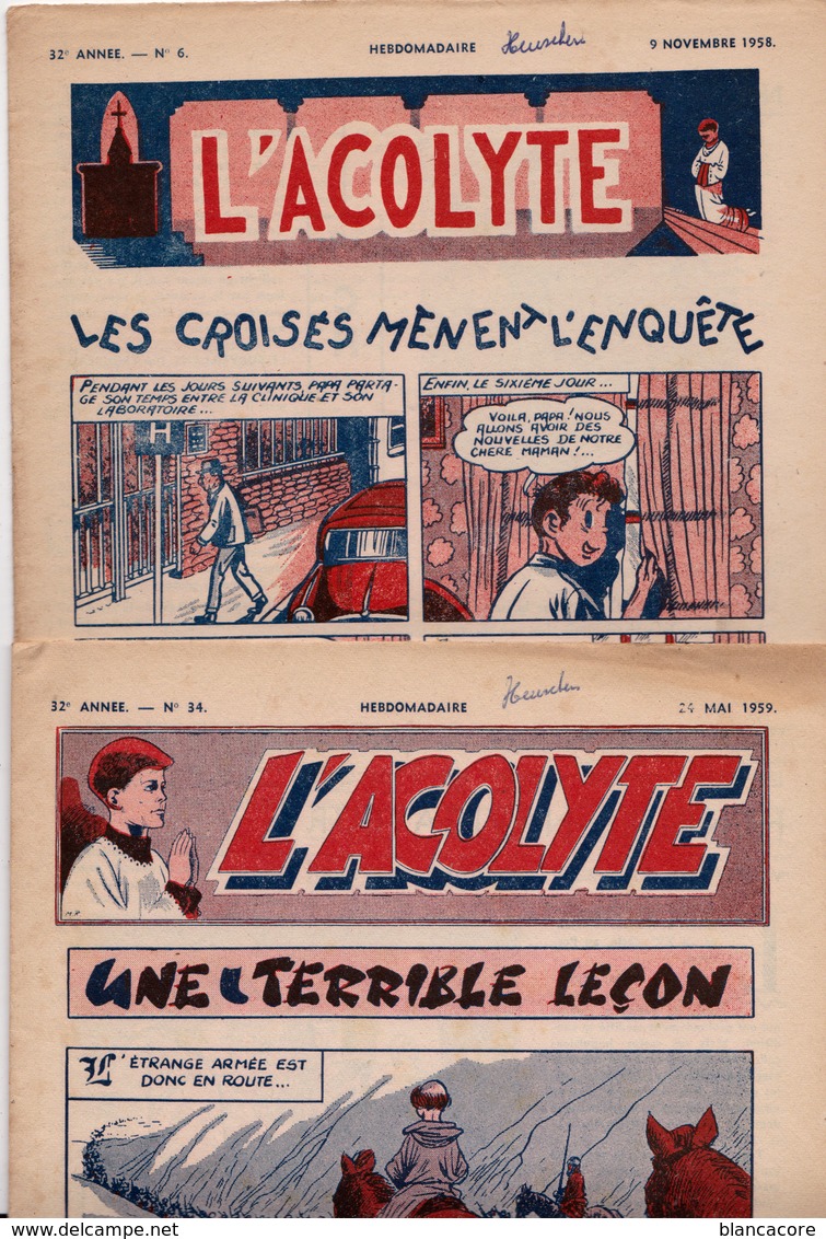 L' ACOLYTE 1958 & 59 Réunion De 50 Numéros + 3 L'nfant De Choeur  RELIGION - Autre Magazines