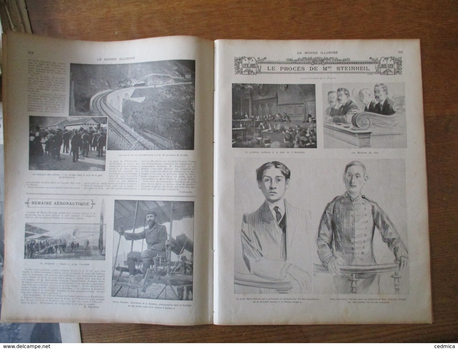 LE MONDE ILLUSTRE N°2746 13 NOVEMBRE 1909 IMPRESSIONS SUR CONSTANTINOPLE,PROCES DE Mme STEINHEIL,LA LIGNE DE CERDAGNE,M. - 1900 - 1949