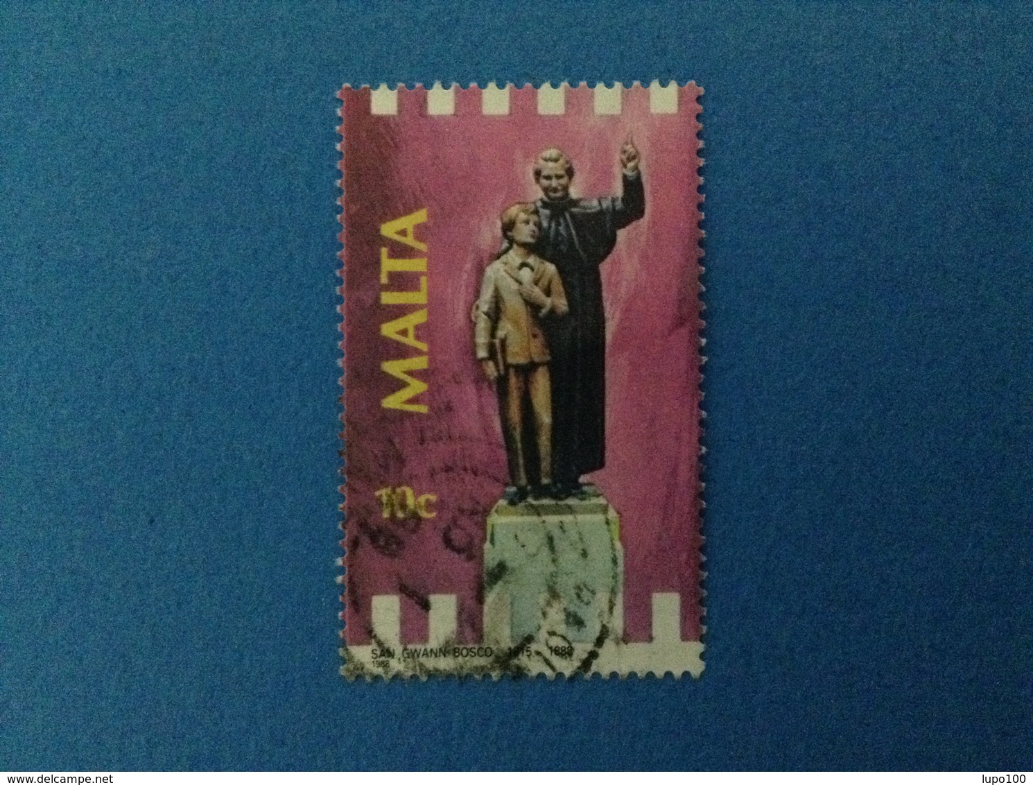 1988 MALTA FRANCOBOLLO USATO STAMP USED - SAN GIOVANNI BOSCO 10 C - Malta