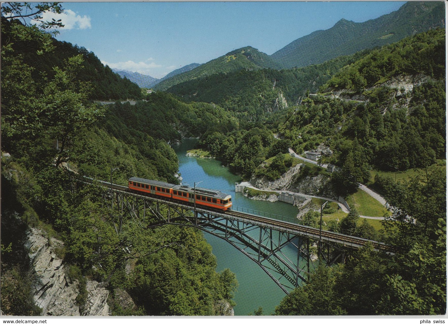 La Centovallina - Nuovo Elletro-treno F.A.R.T. Locarno-Camedo Sul Ponte Del Lago Di Palagnedra - Centovalli