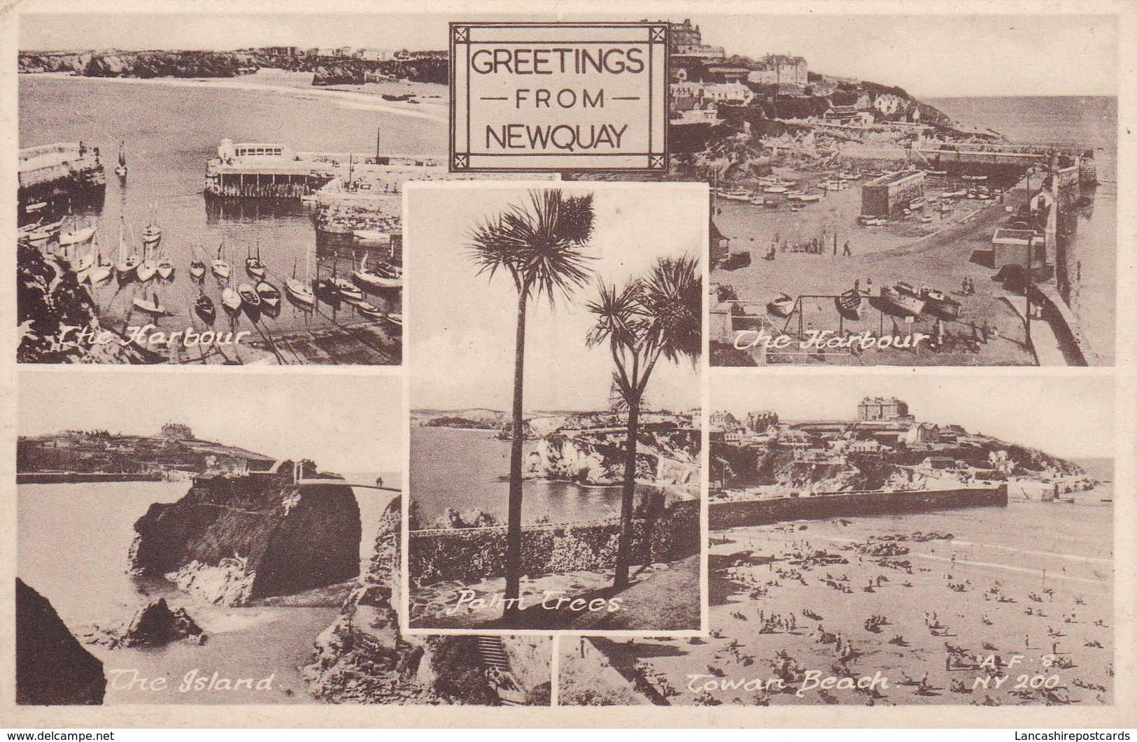 Postcard Greetings From Newquay Multiview [ Frith ] My Ref  B12557 - Newquay