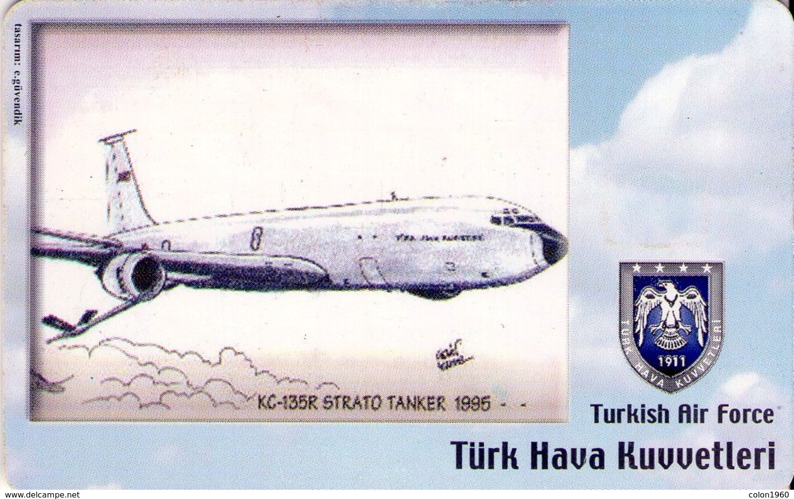 TURQUIA. AVIONES. (CHIP) TURKISH AIR FORCE, KC-135R STRATO TANKER 1995-.., TR-TT-C-0202A (104) - Aviones