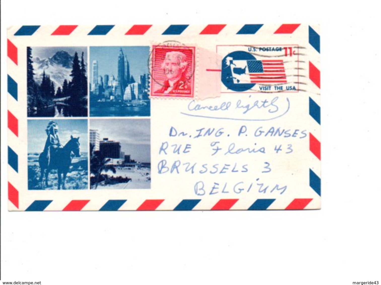 USA LETTRE DE HIGH POINT POUR LA BELGIQUE 1967 - Poststempel