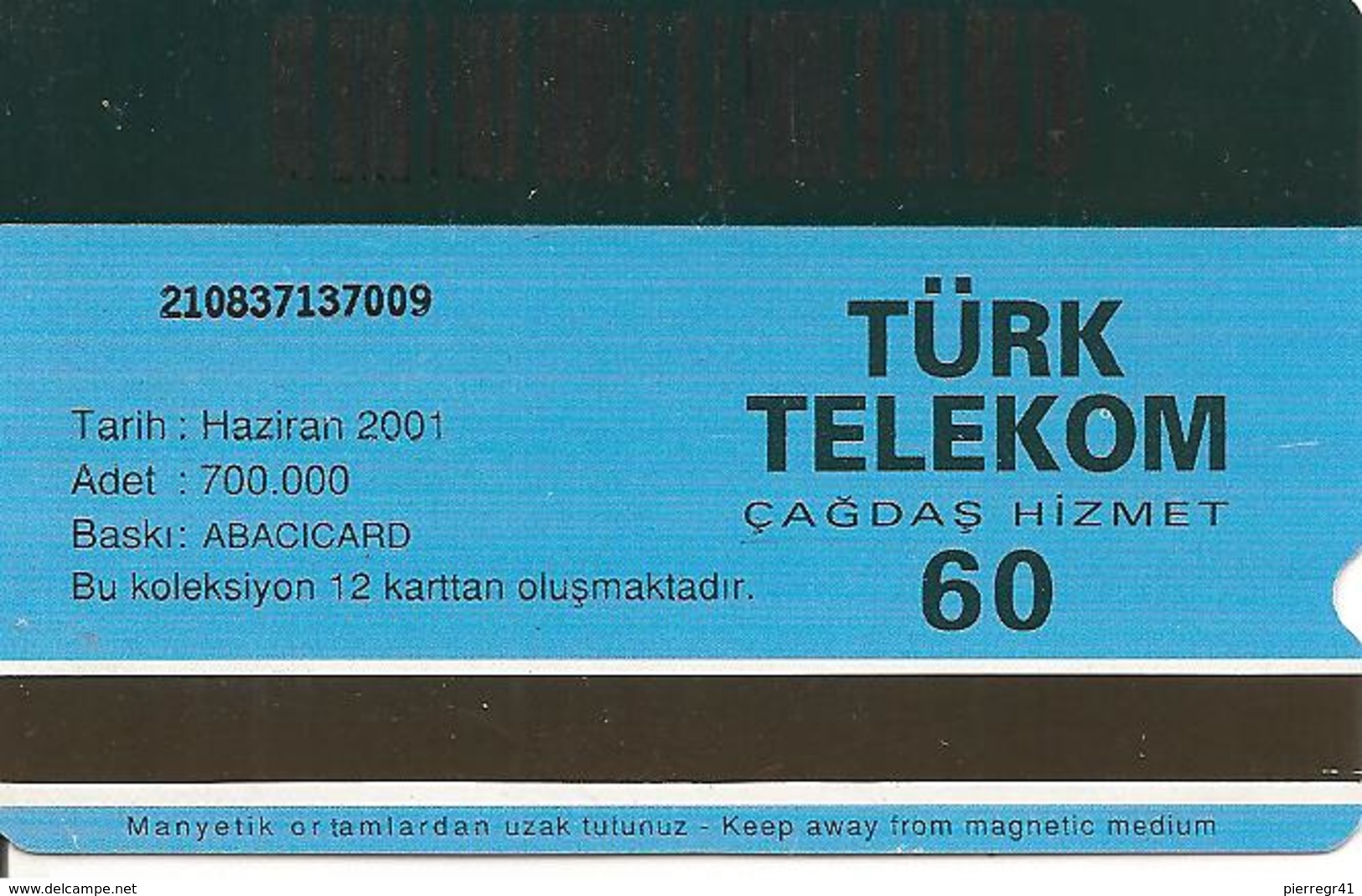 CARTE-a-MAGNETIQUE-TURQUIE-1999--FAISAN ANNEAU En VOL-TBE - Hoenderachtigen & Fazanten