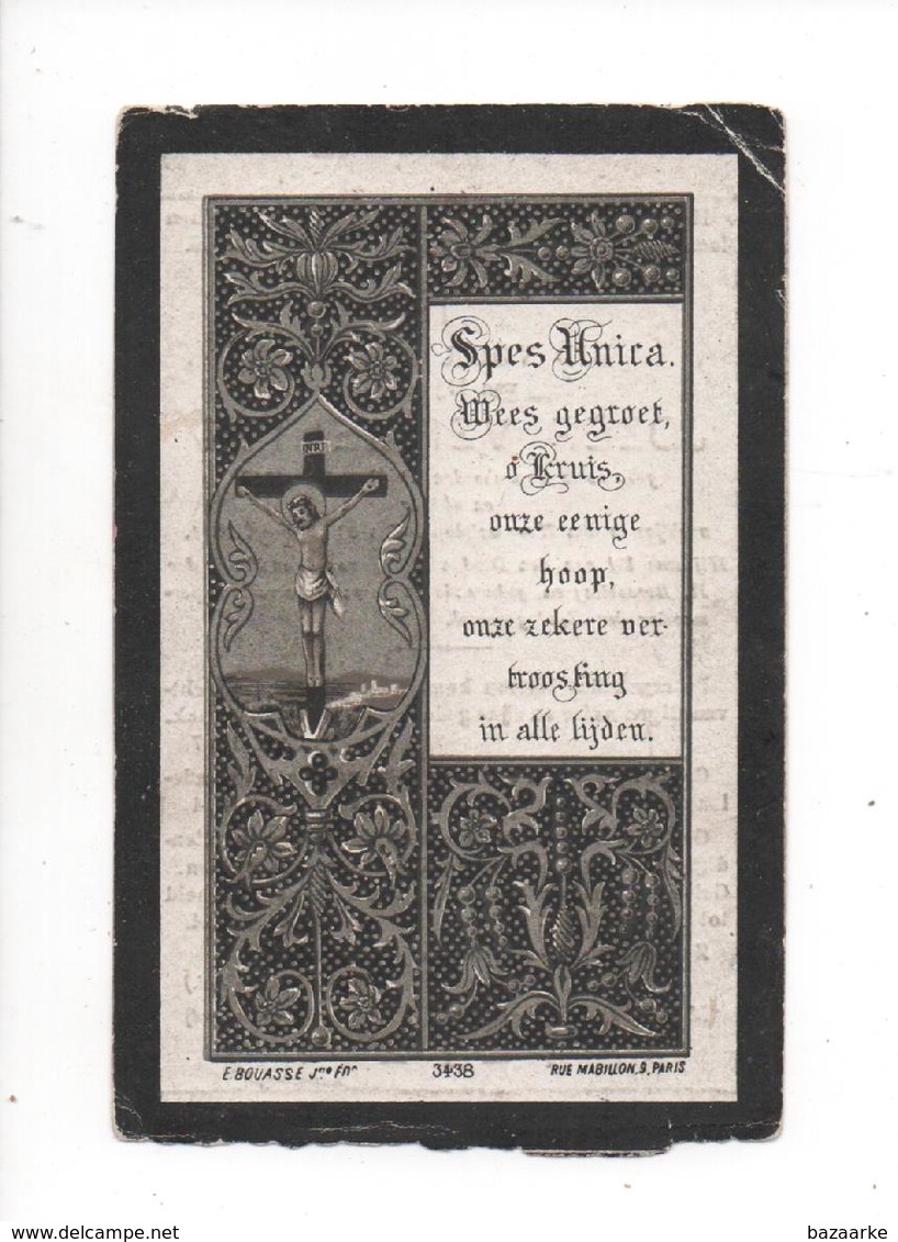 JOZEF VERMEIREN ° TEMSCHE 1812 + 1891 LID VAN DEN DERDE REGEL..36 JAAR IEVERVOLLE OPPERMEESTER ZONDAGSCHOOL - Imágenes Religiosas