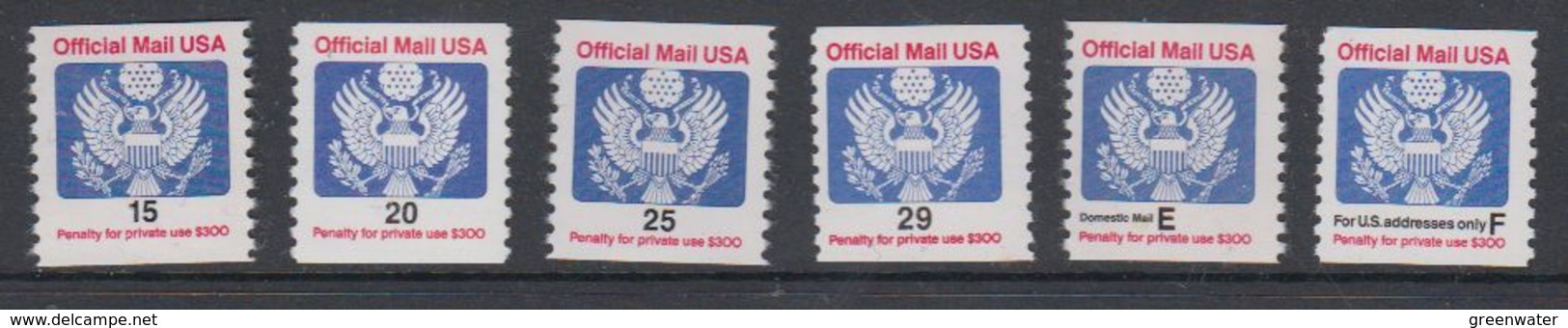 USA Official Mail 6v ** Mnh (40747D) - Dienstzegels