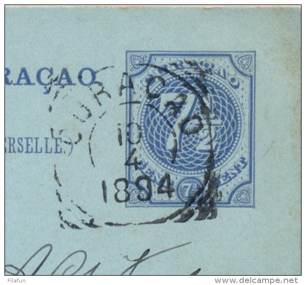 Curacao - 1894 - 7,5 Cent Cijfer, Briefkaart G13 Echt Gebruikt Van VK Curacao Naar KR HELDER - Curaçao, Nederlandse Antillen, Aruba