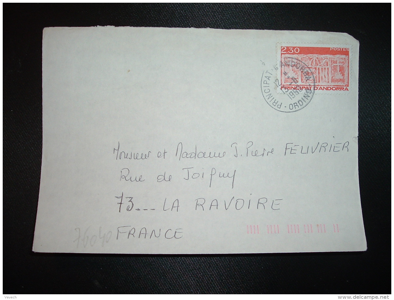 LETTRE TP 2,30 OBL.13-8 1990 ORDINO - Lettres & Documents