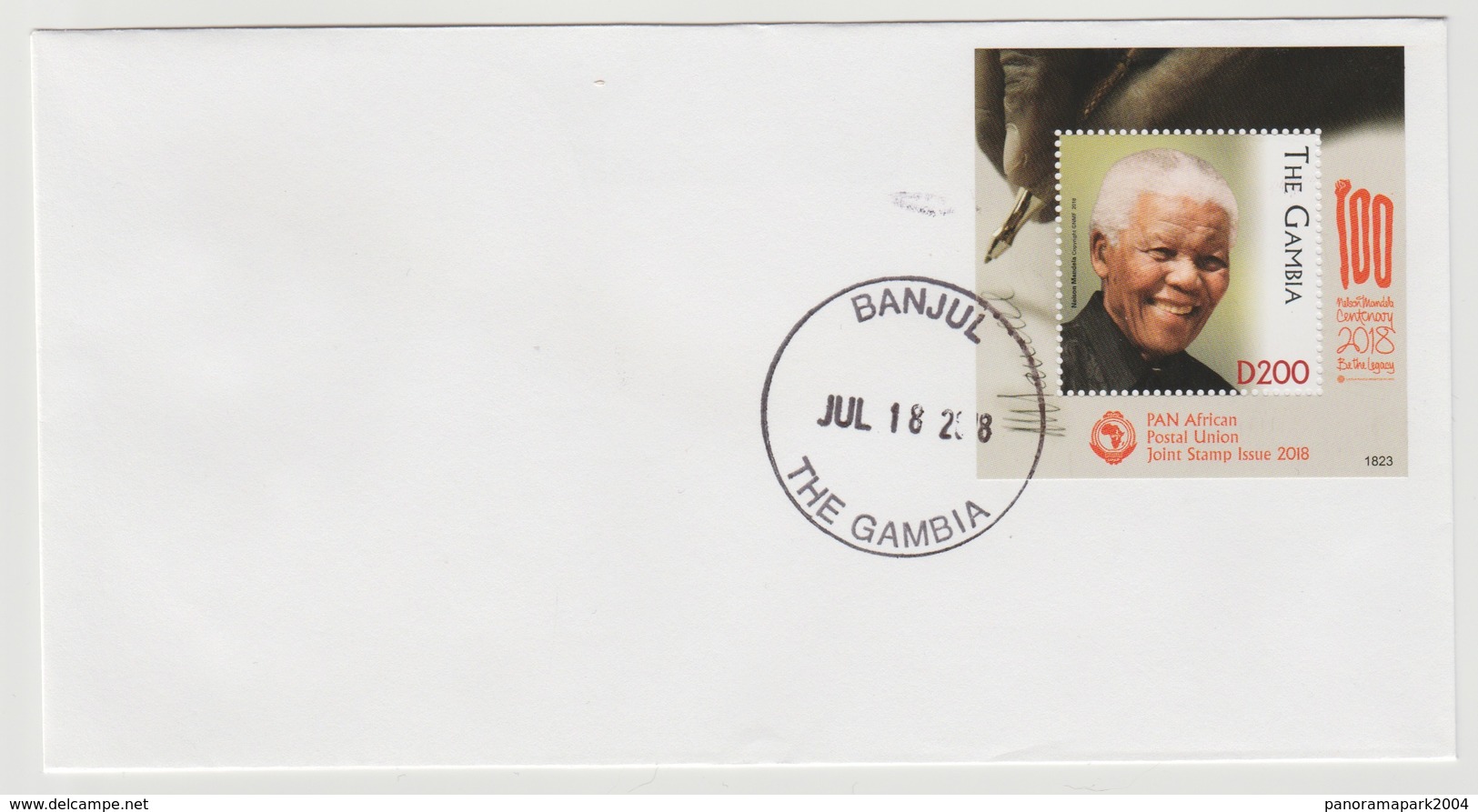 Gambie Gambia 2018 Mi. ? FDC S/S Joint Issue PAN African Postal Union Nelson Mandela Madiba 100 Years - Gambie (1965-...)