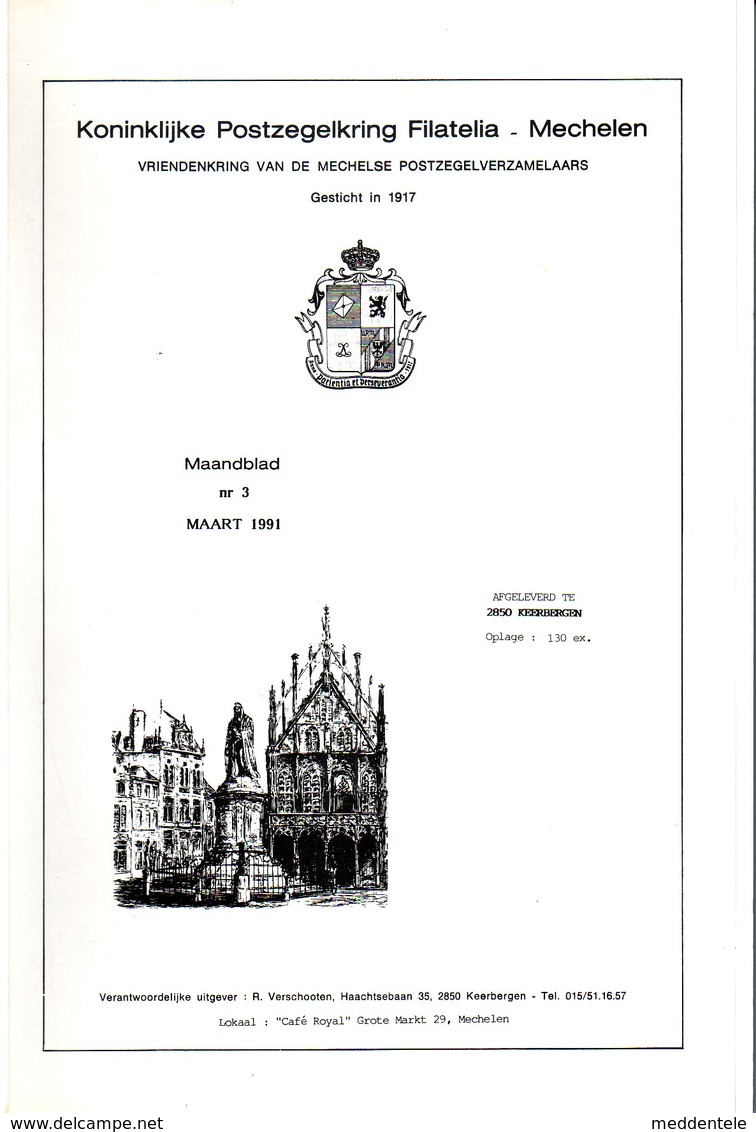 Mechelen Schaten Van De Mechelse Filatelie Et Bulletin - Philately And Postal History