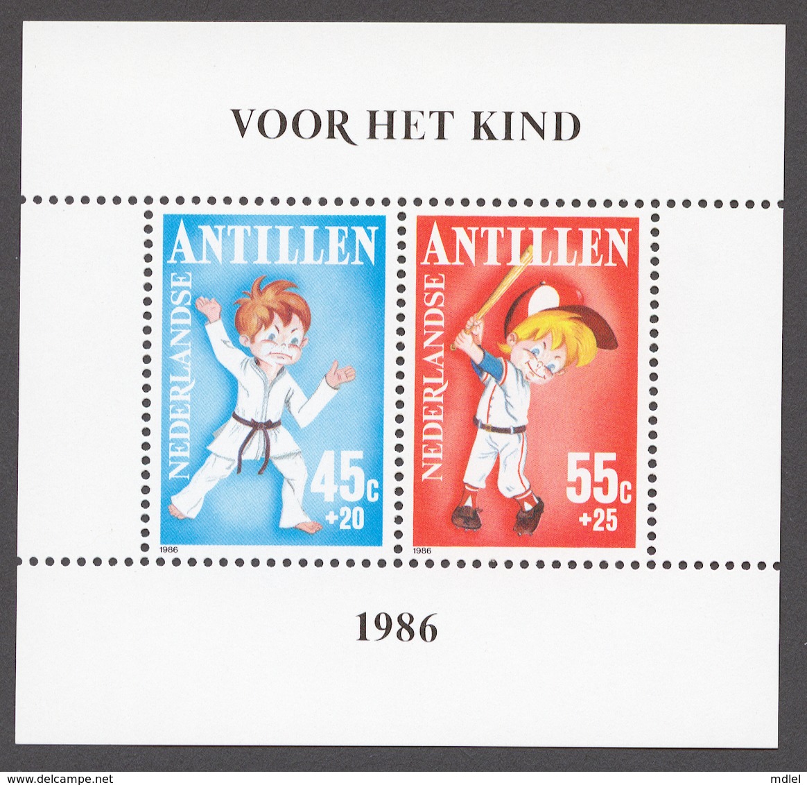 Netherlands Antilles 1986 Mi# Bl.30** CHILD WELFARE, SPORTS FOUNDATION - Curaçao, Antille Olandesi, Aruba