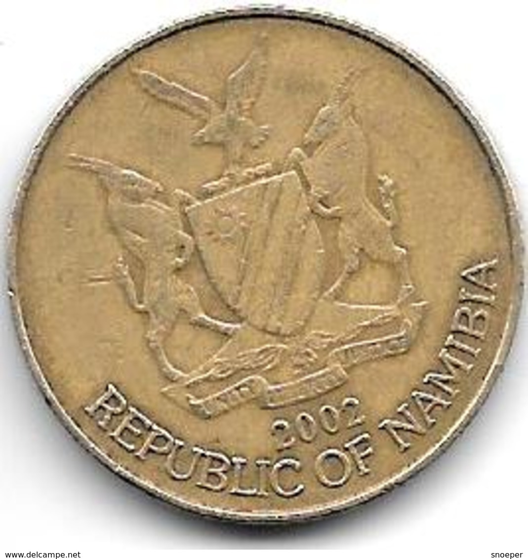 *nanibia 1 Dollar  2002 Km 4 - Namibië