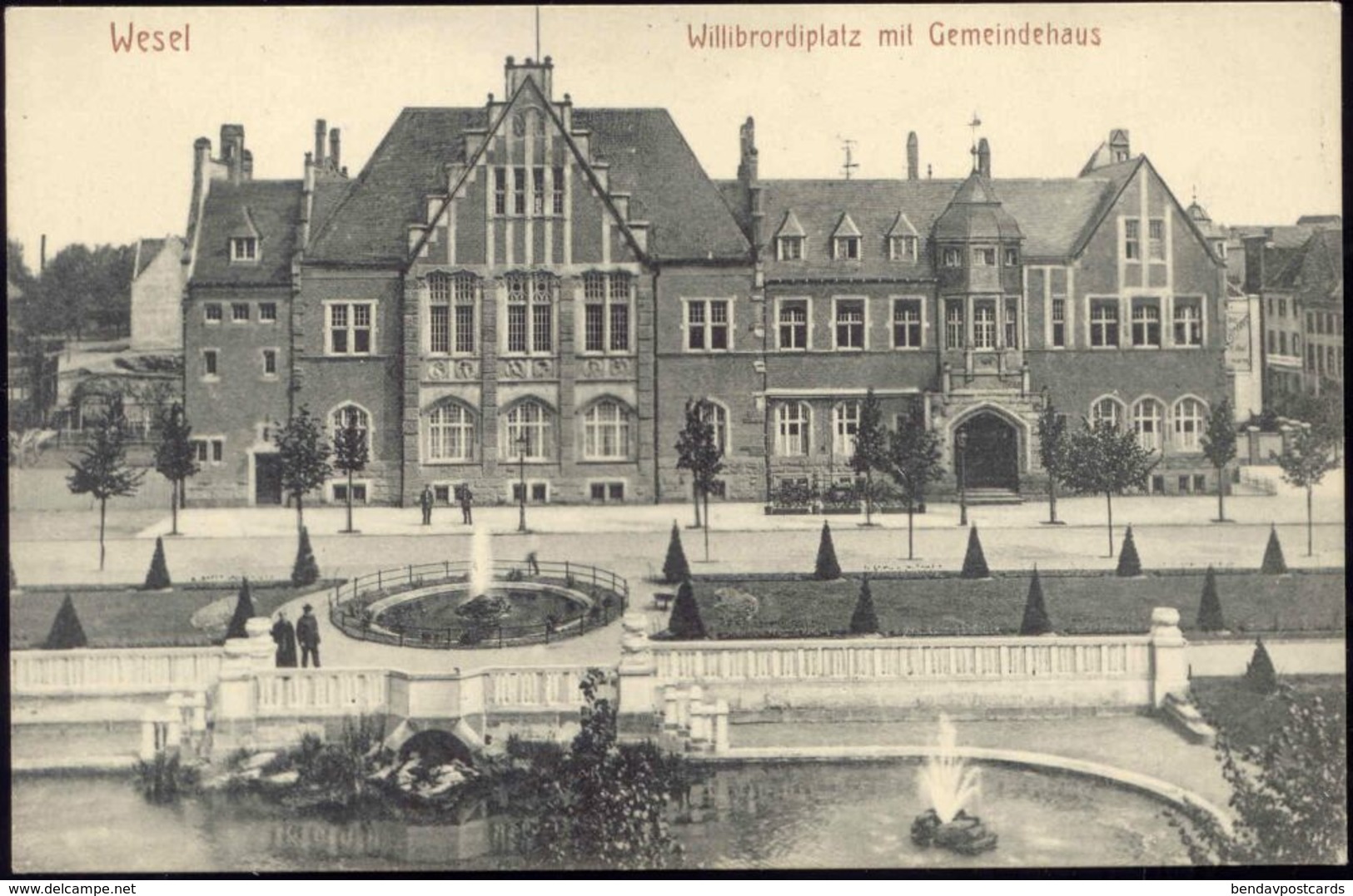 WESEL, Willibrordiplatz Mit Gemeindehaus (1910s) AK - Wesel