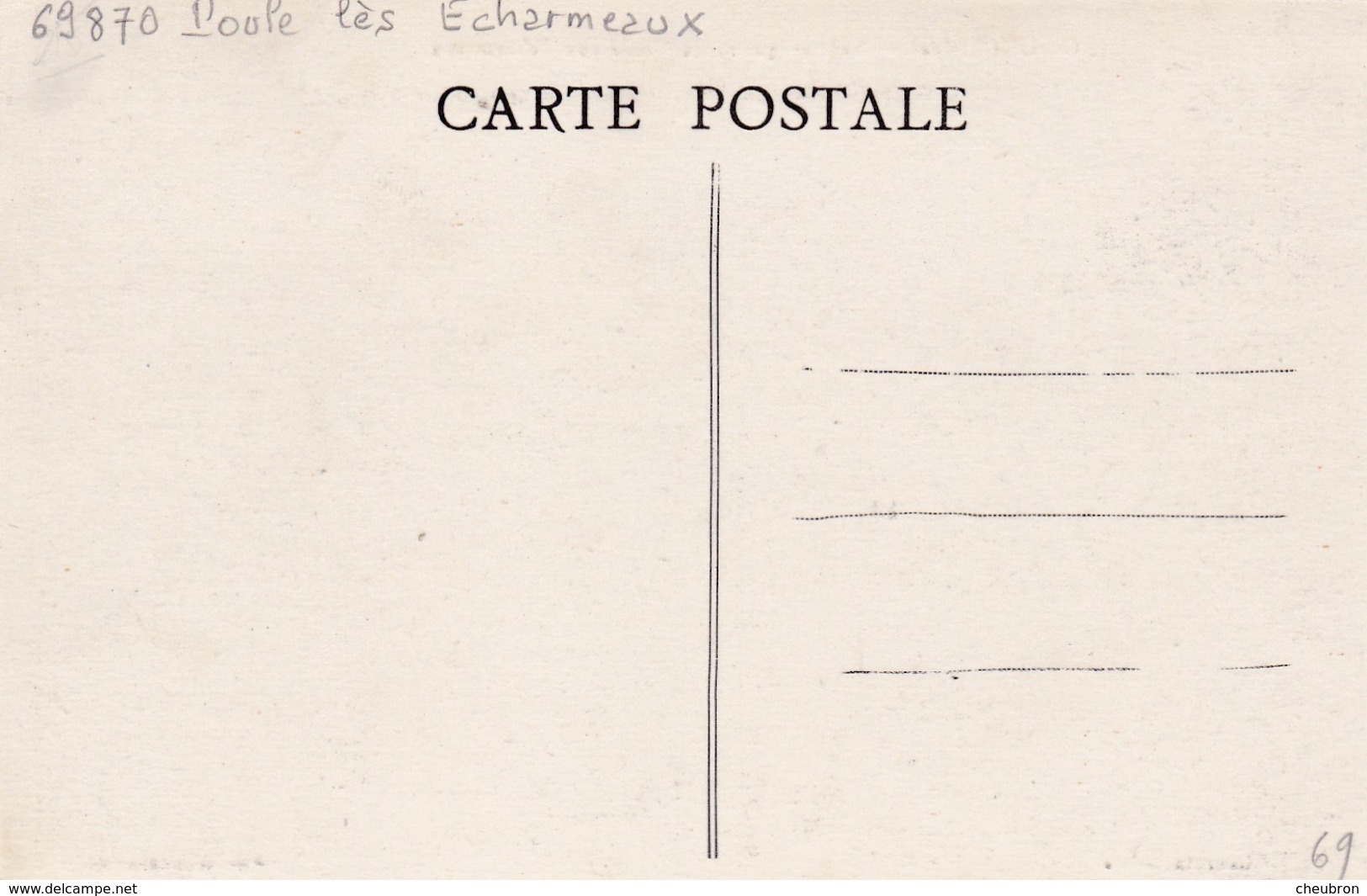 69. POULE . ANIMATION GARDE CHAMPETRE SUR LE SENTIER QUI VA DE POULE AUX ECHARMEAUX. - Otros & Sin Clasificación