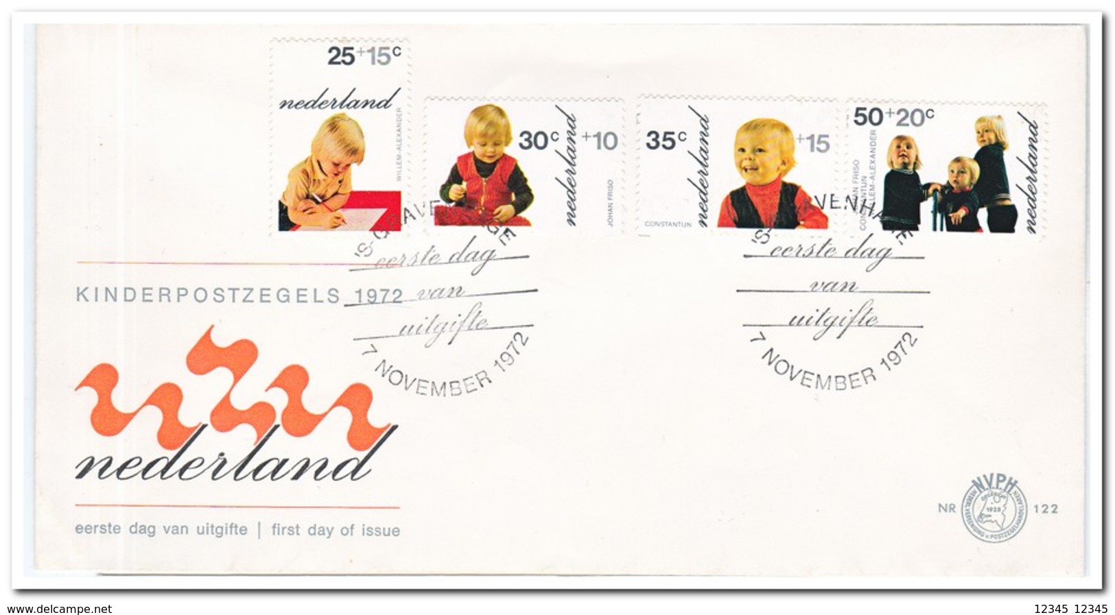 Nederland 1972, FDC 122, Children Stamps - FDC