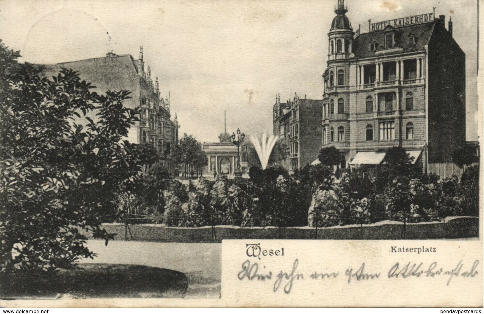 WESEL, Kaiserplatz, Hotel Kaiserhof (1905) AK - Wesel