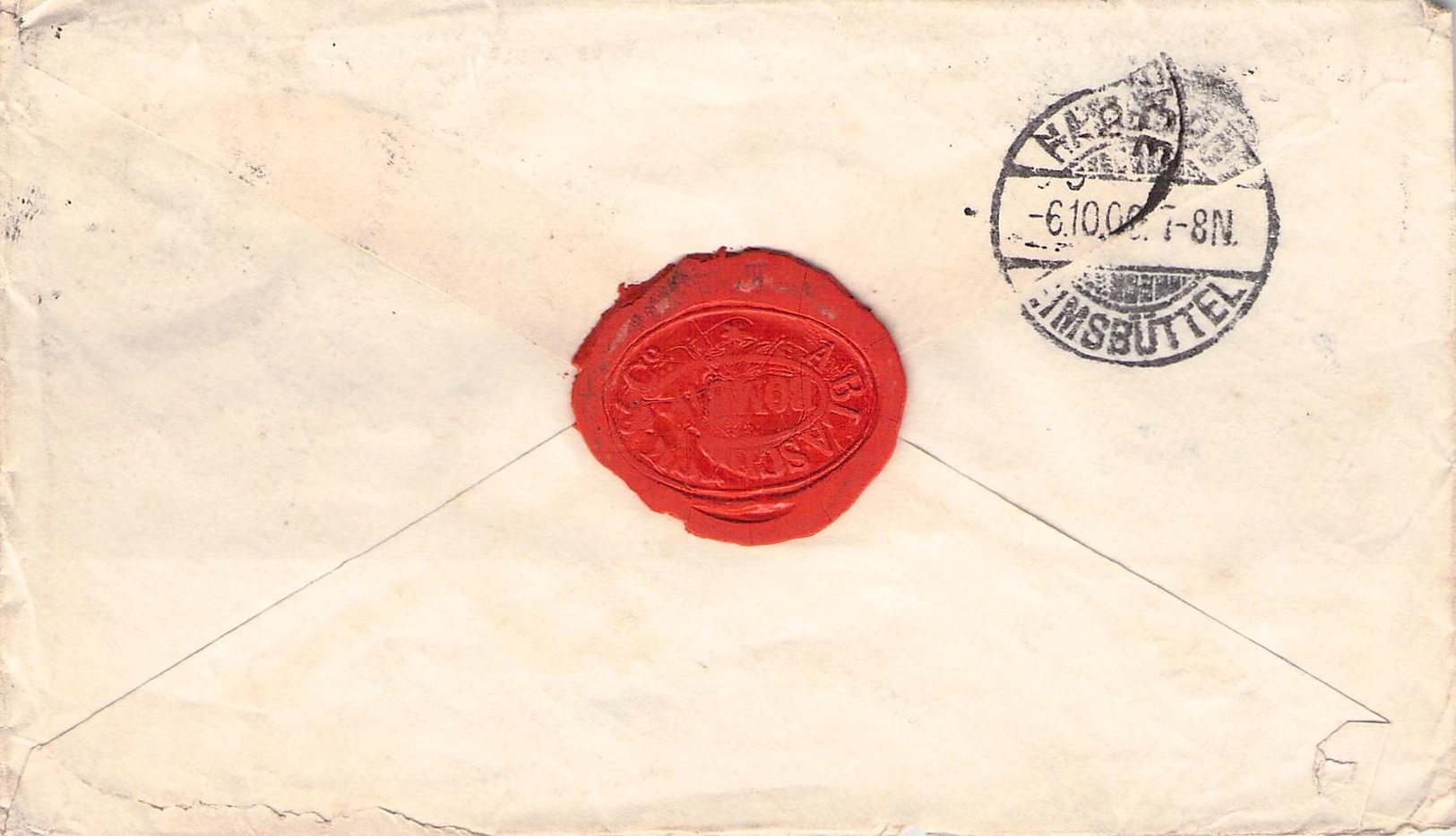 INDIA - STATIONARY ENVELOPE + ADD STAMP 1900 BOMBAY - HAMBURG - 1882-1901 Imperium