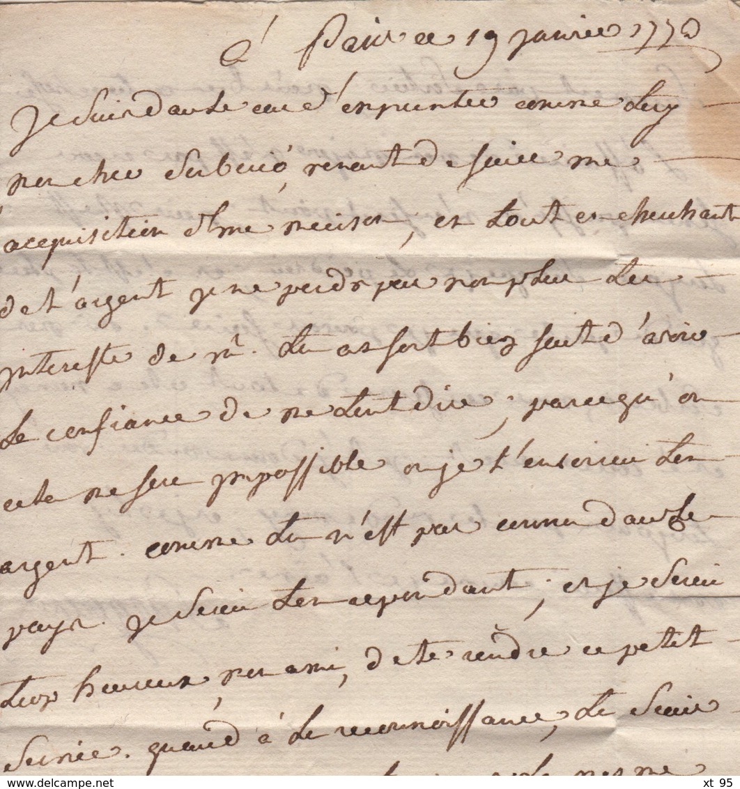 Paris - P Couronne - Courrier De 1770 - 1701-1800: Précurseurs XVIII