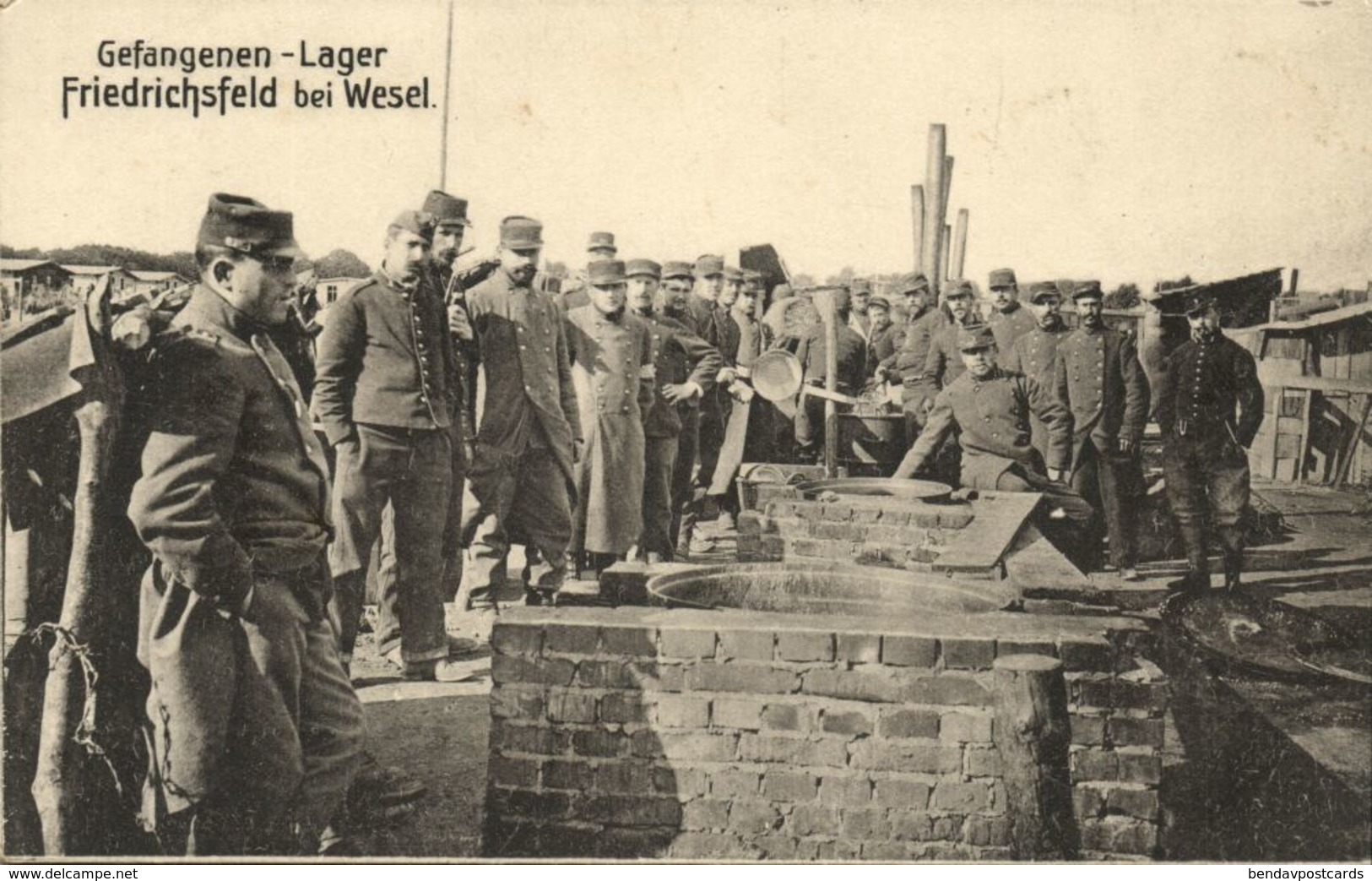 FRIEDRICHSFELD Bei Wesel, Gefangenen-Lager, Kriegsgefangenen (1915) AK (2) - Wesel