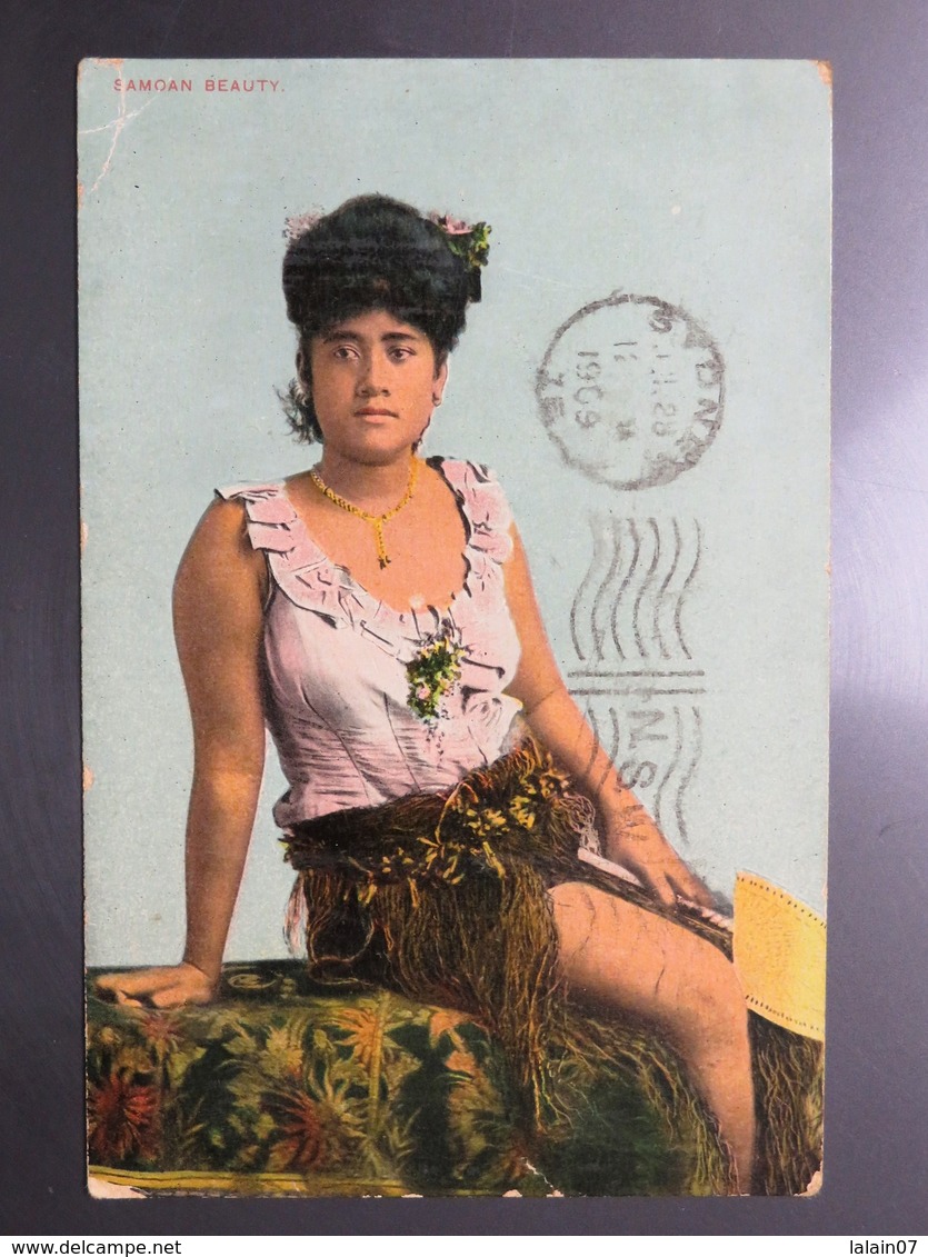 C.P.A. : SAMOA : Samoan Beauty, Stamp Fiji In 1909 - Samoa