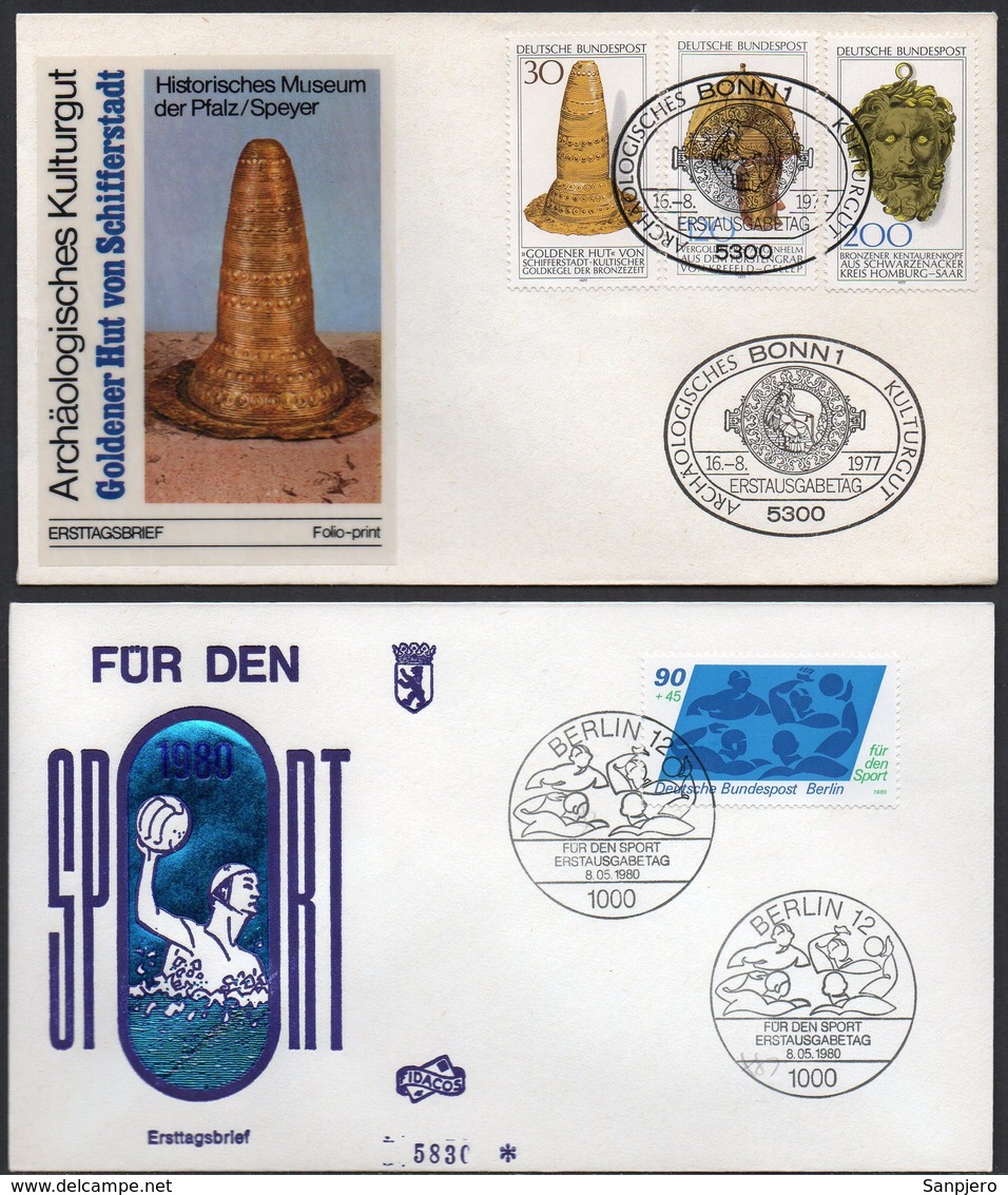 GERMANY DEUTSCHELAND 2 EXCELLENT FDC COVERS ERSTTAGSBRIEF - ONLY 1€ - Altri & Non Classificati