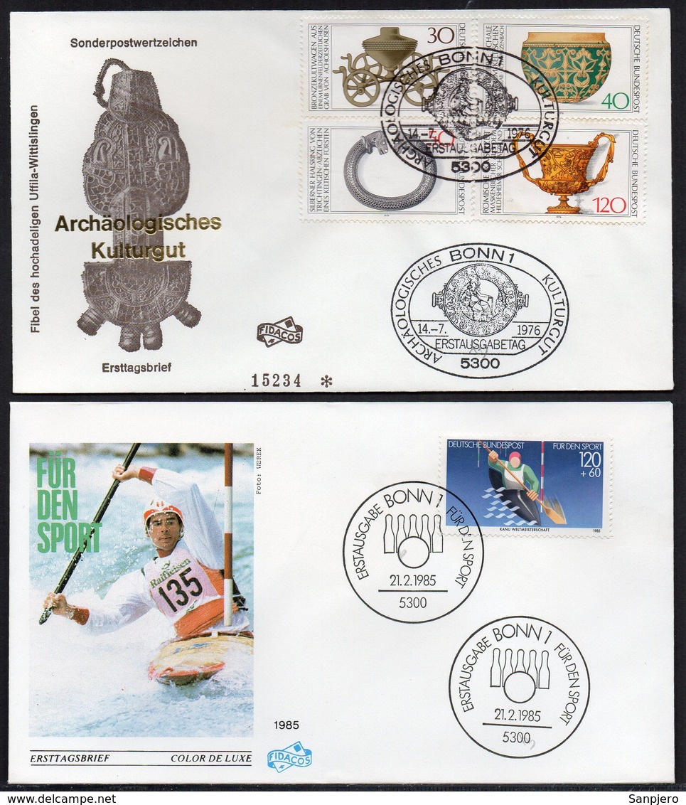 GERMANY DEUTSCHELAND 2 EXCELLENT FDC COVERS ERSTTAGSBRIEF - ONLY 1€ - Altri & Non Classificati