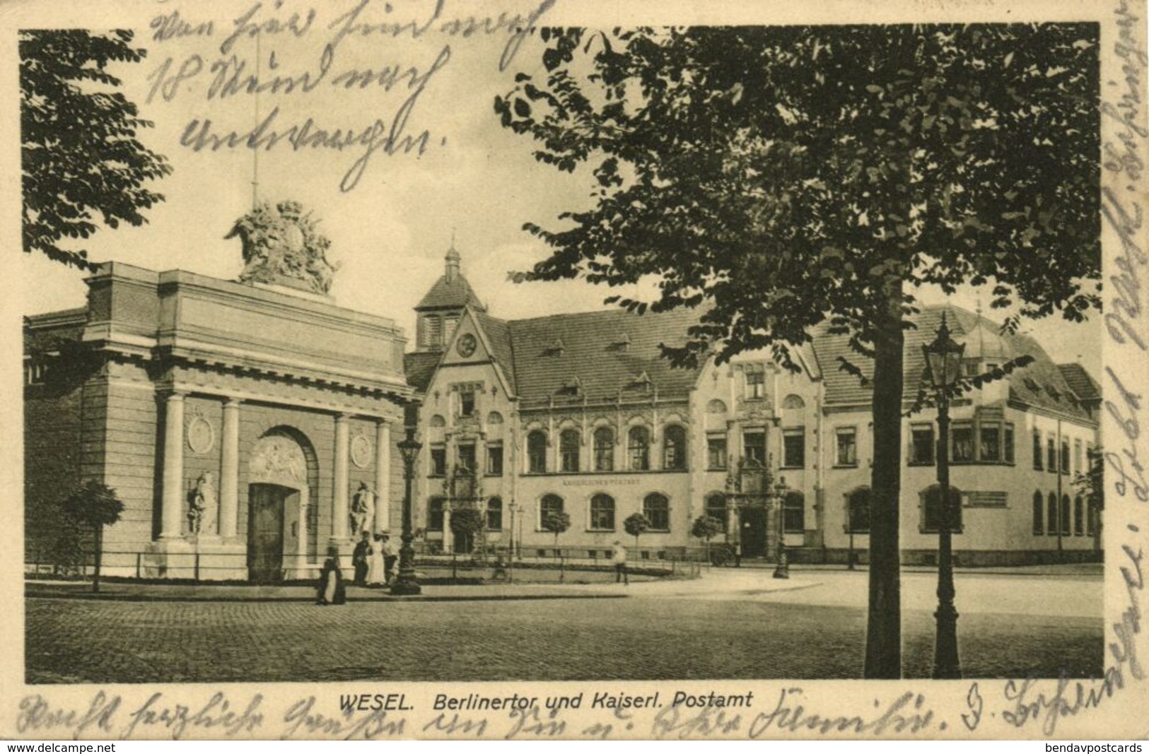 WESEL, Berlinertor Und Kaiserl. Postamt (1914) AK - Wesel