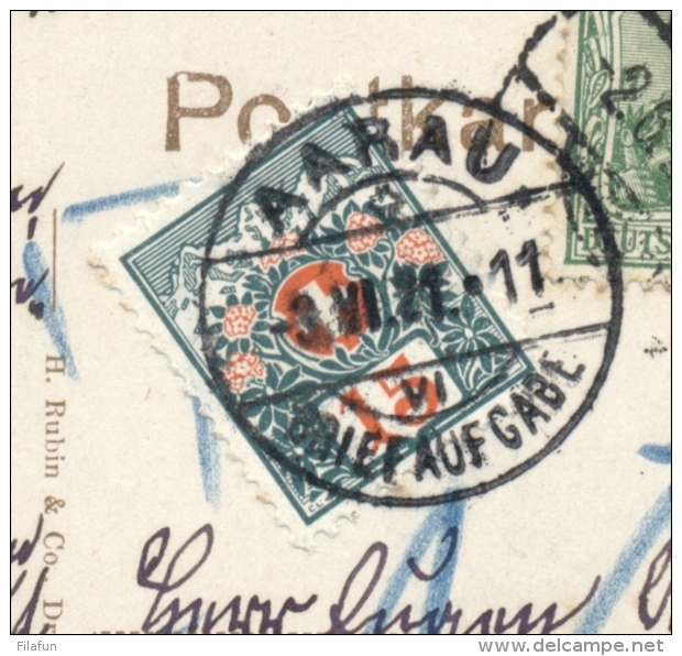 Schweiz - 1921 - 15c Portomarke On Postkarte From Pfullendorf /Deutschland To Aarau - Strafportzegels