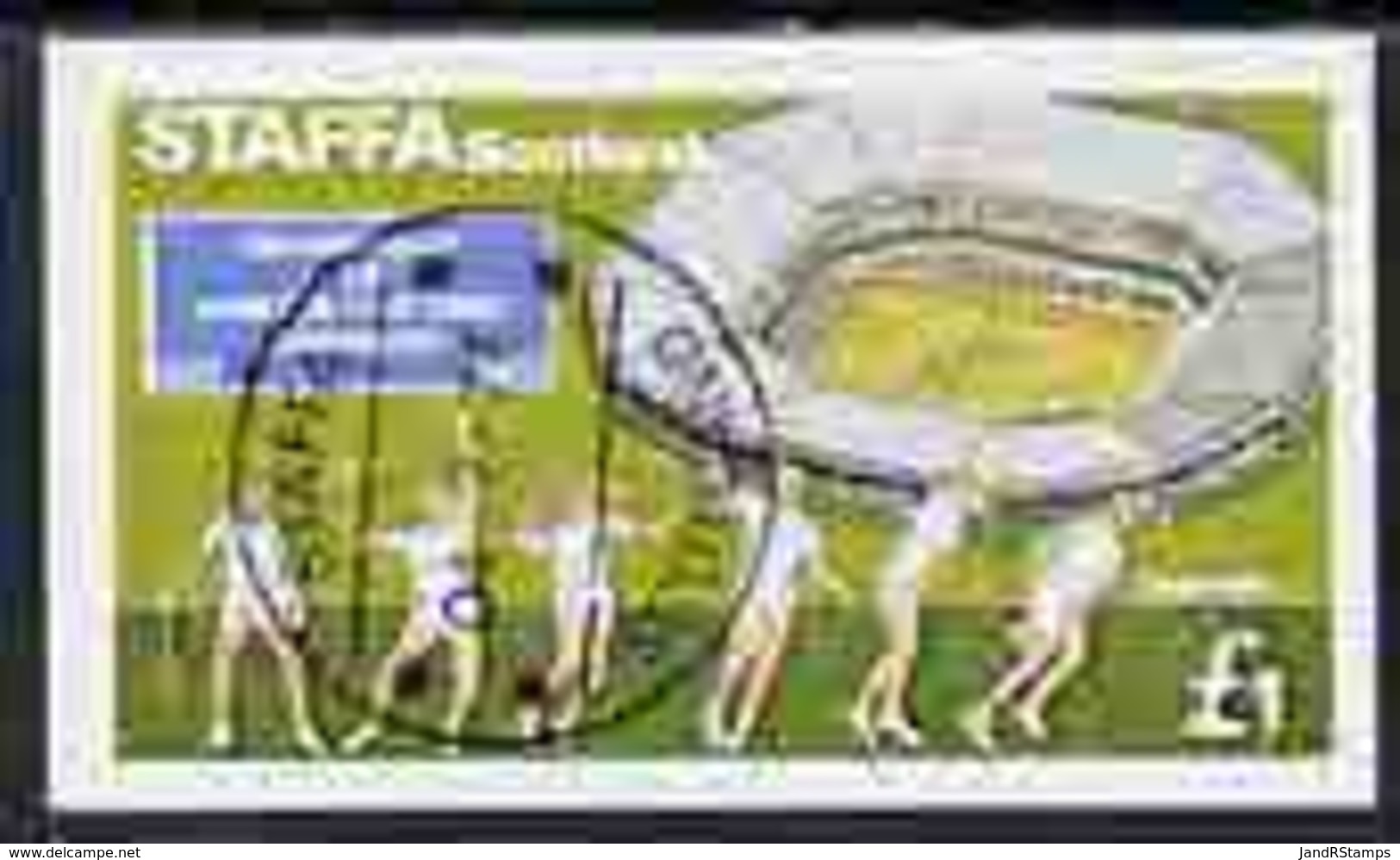 Staffa 1977 Tennis (Wimbledon 100th Anniversary) Imperf M/sheet (�1 Value) Cto Used SPORT - Local Issues