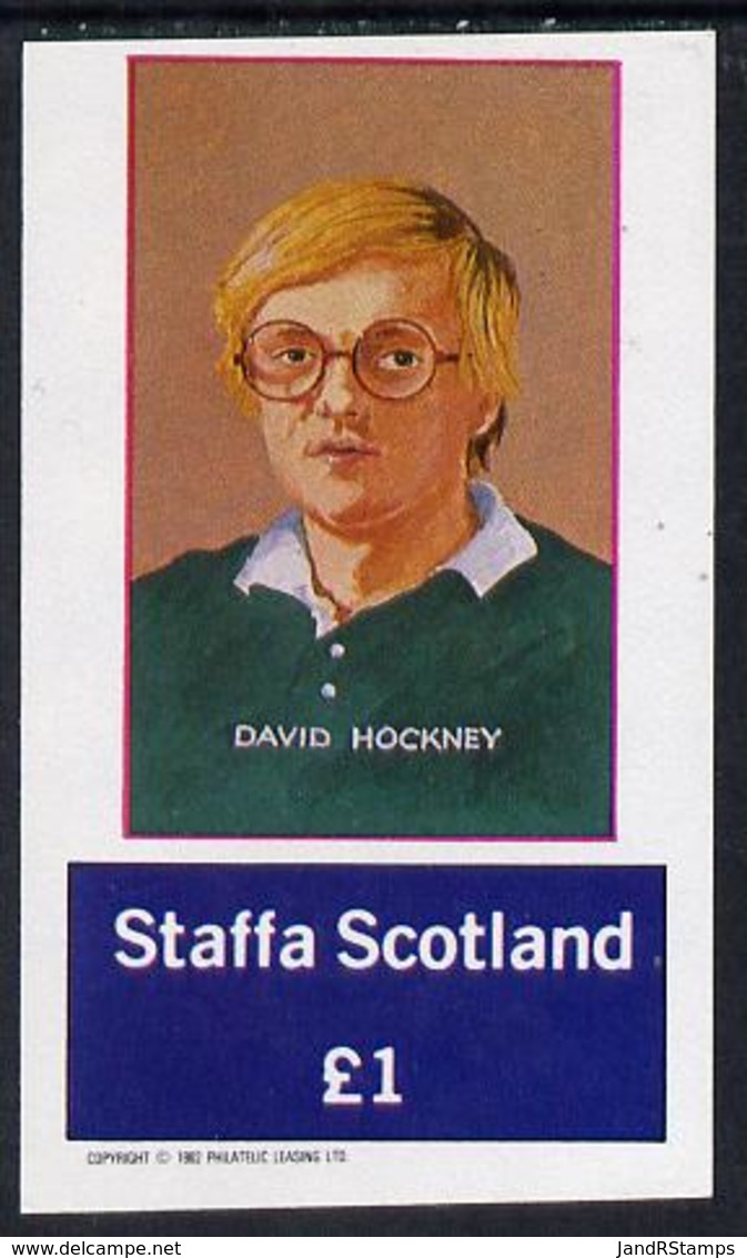 Staffa 1982 Artists (David Hockney) Imperf Souvenir Sheet (�1 Value) ARTS PERSONALITIES U/M - Local Issues