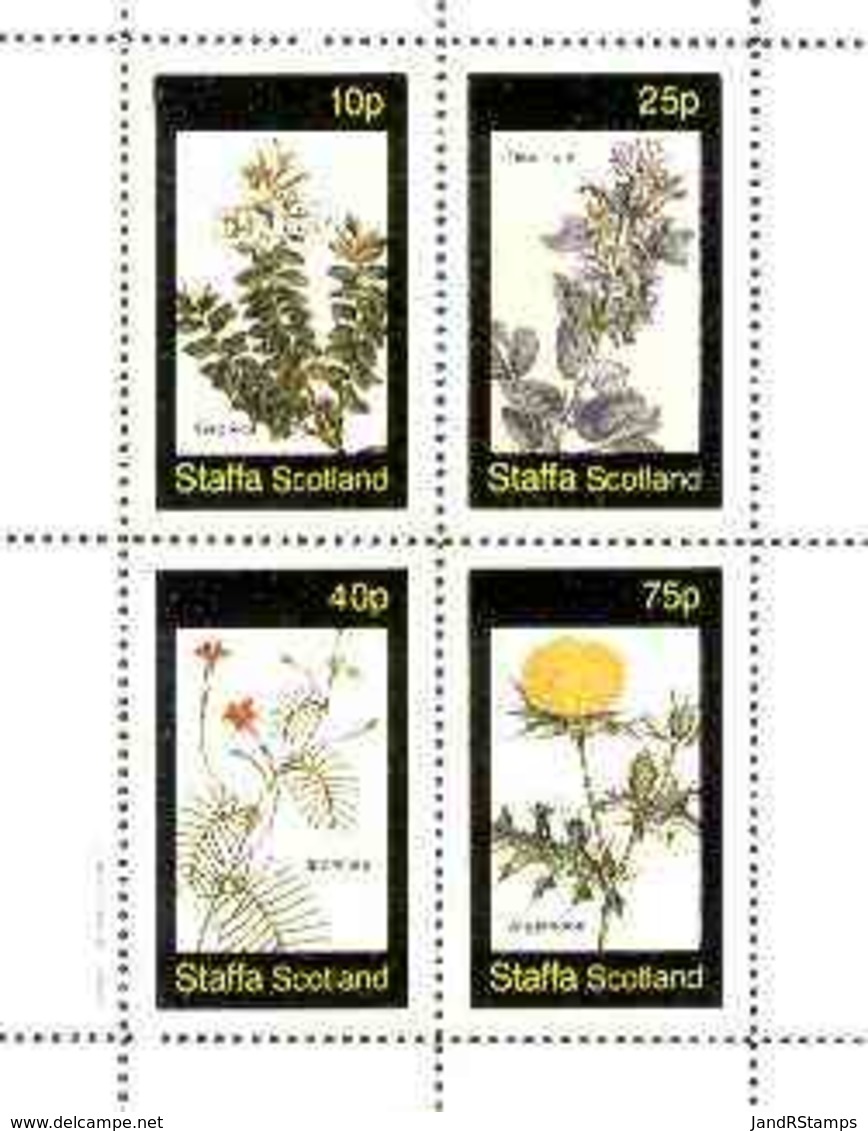 Staffa 1982 Flowers #39 (Veronica, Teucrium, Ipomcea & Argemone) Perf Set Of 4 Values Unmounted Mint - Local Issues