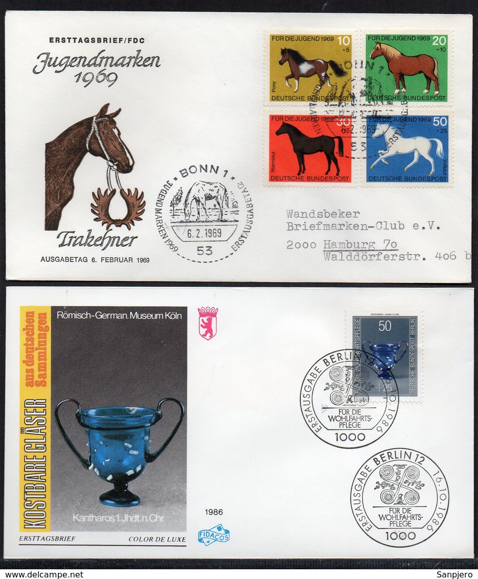 GERMANY DEUTSCHELAND 2 EXCELLENT FDC COVERS ERSTTAGSBRIEF - ONLY 1€ - Altri & Non Classificati