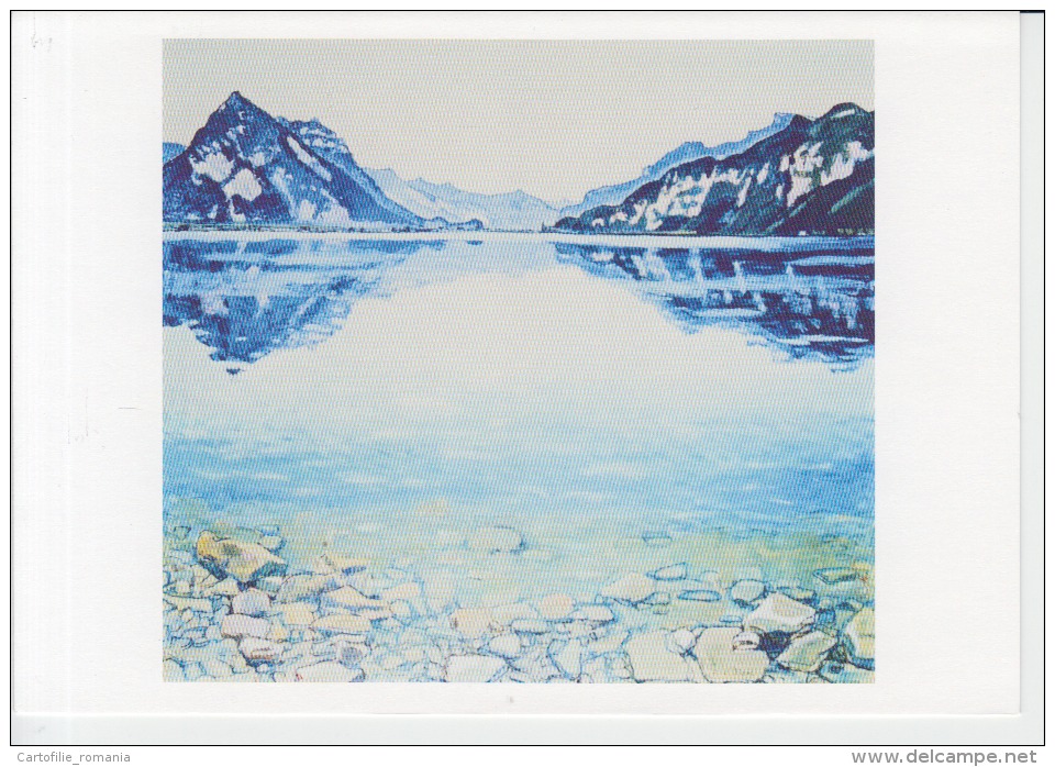 Aids Hilfe Schweiz, Thunersee Von Leissigen, Ferdinand Hodler Artist Uncirculated Postcard (ask For Verso) - Leissigen