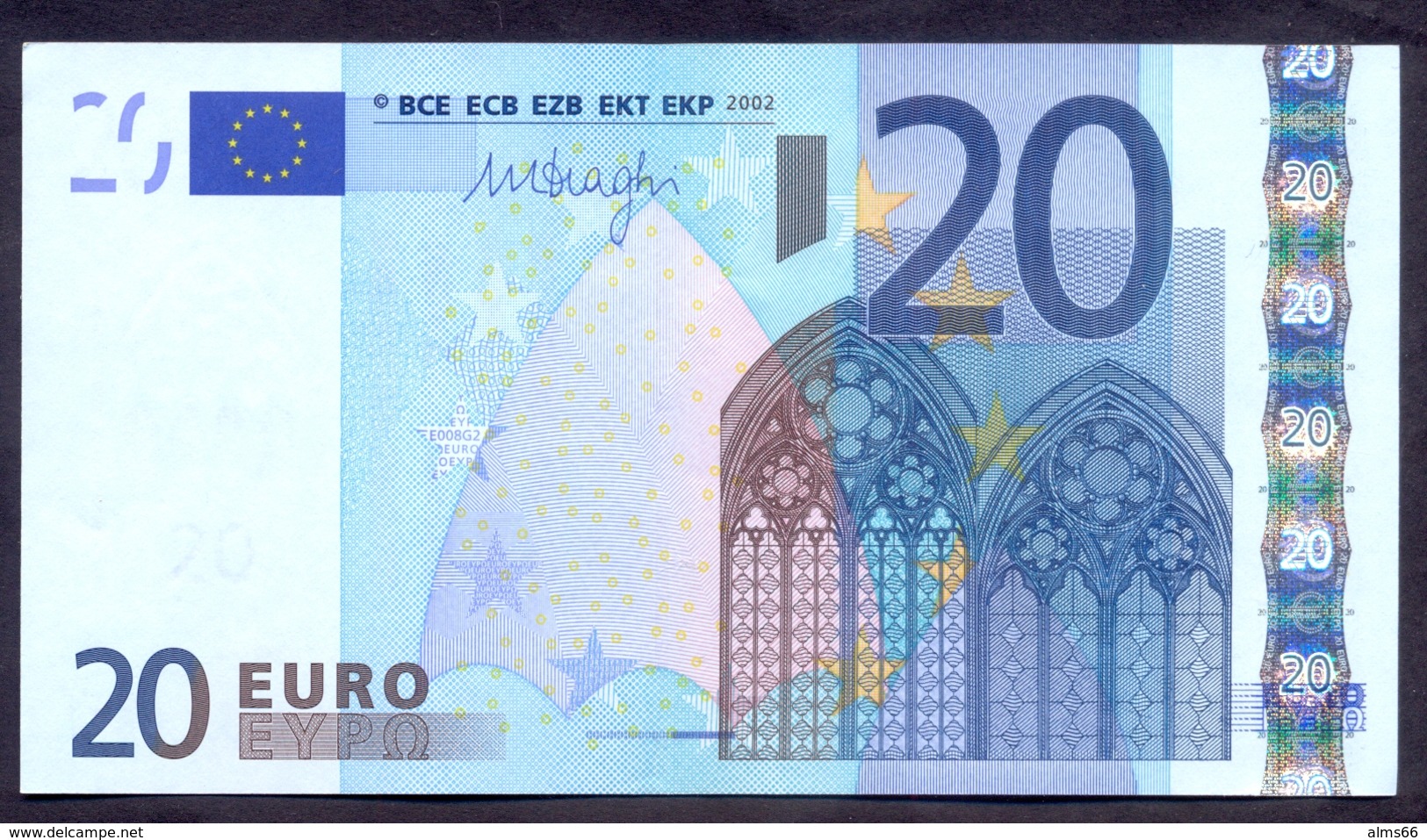 Euronotes 20 Euro 2002  UNC  < X >< E008 > Germany Draghi - 20 Euro