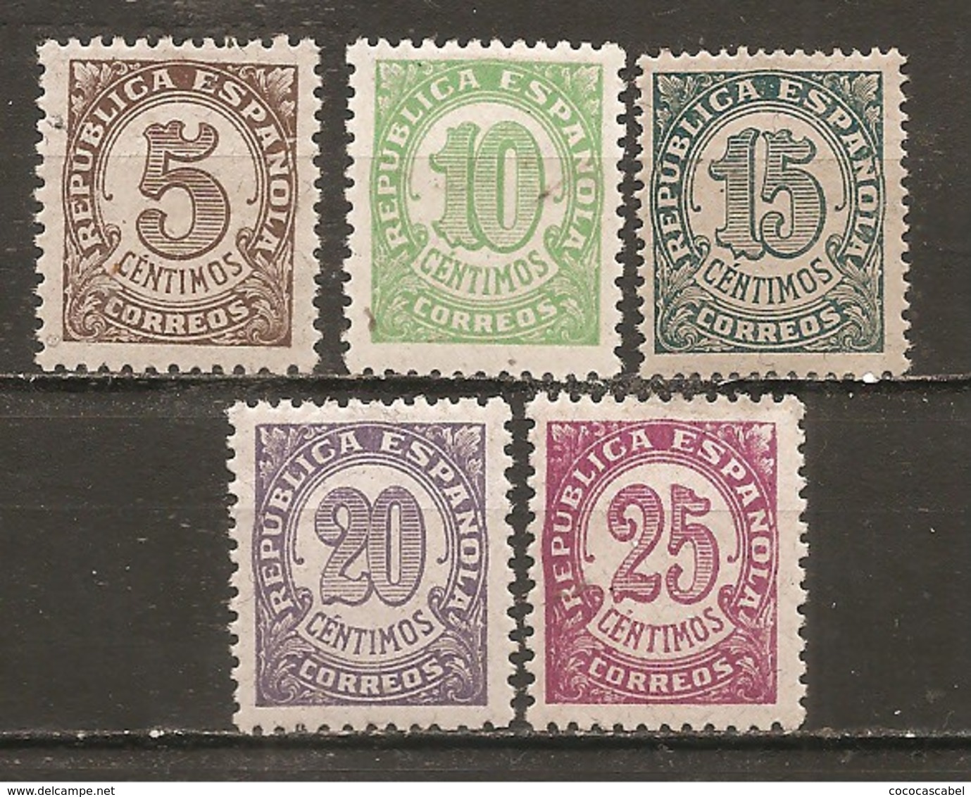 España/Spain-(MH/*) - Edifil  745-49 - Yvert 612A-16A - Unused Stamps