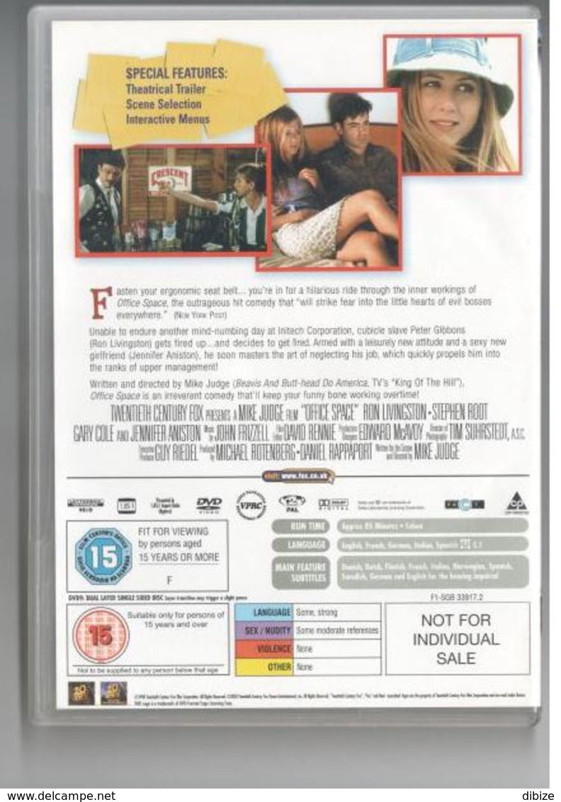 DVD Office Space Avec Gary Cole Et Jennifer Aniston - Komedie