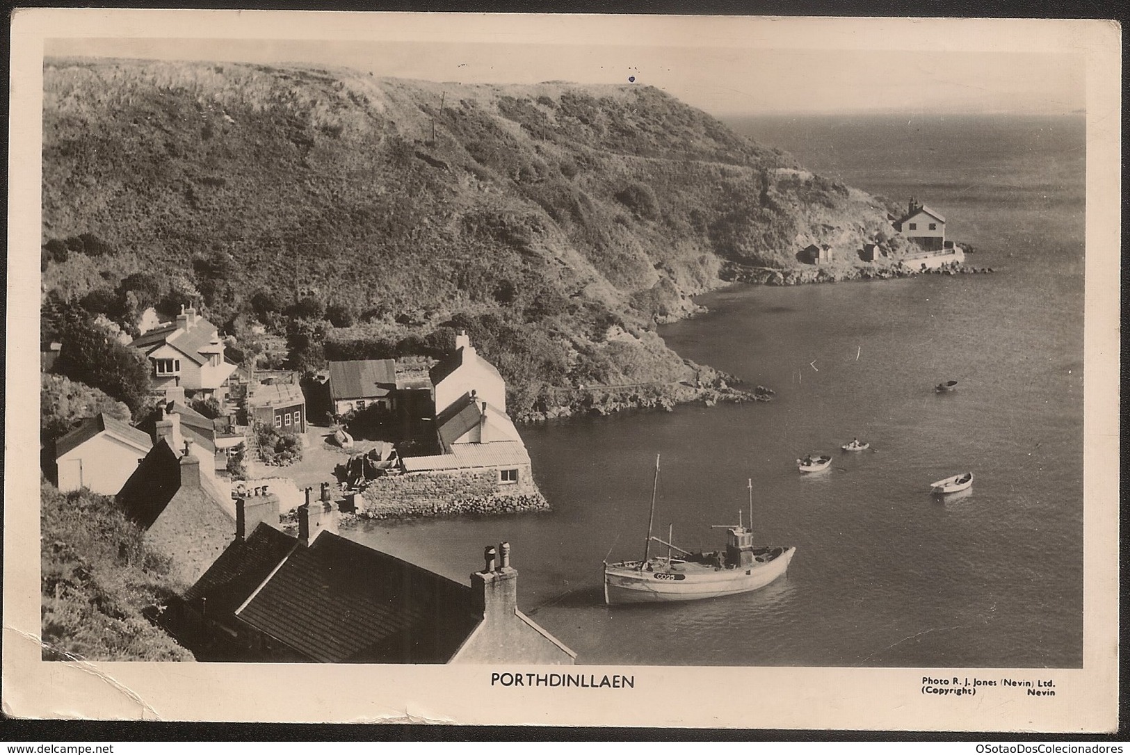 Postcard Wales - Porthdinllaen - Boat - Photo R. J. Jones Nevin - United Kingdom - Caernarvonshire