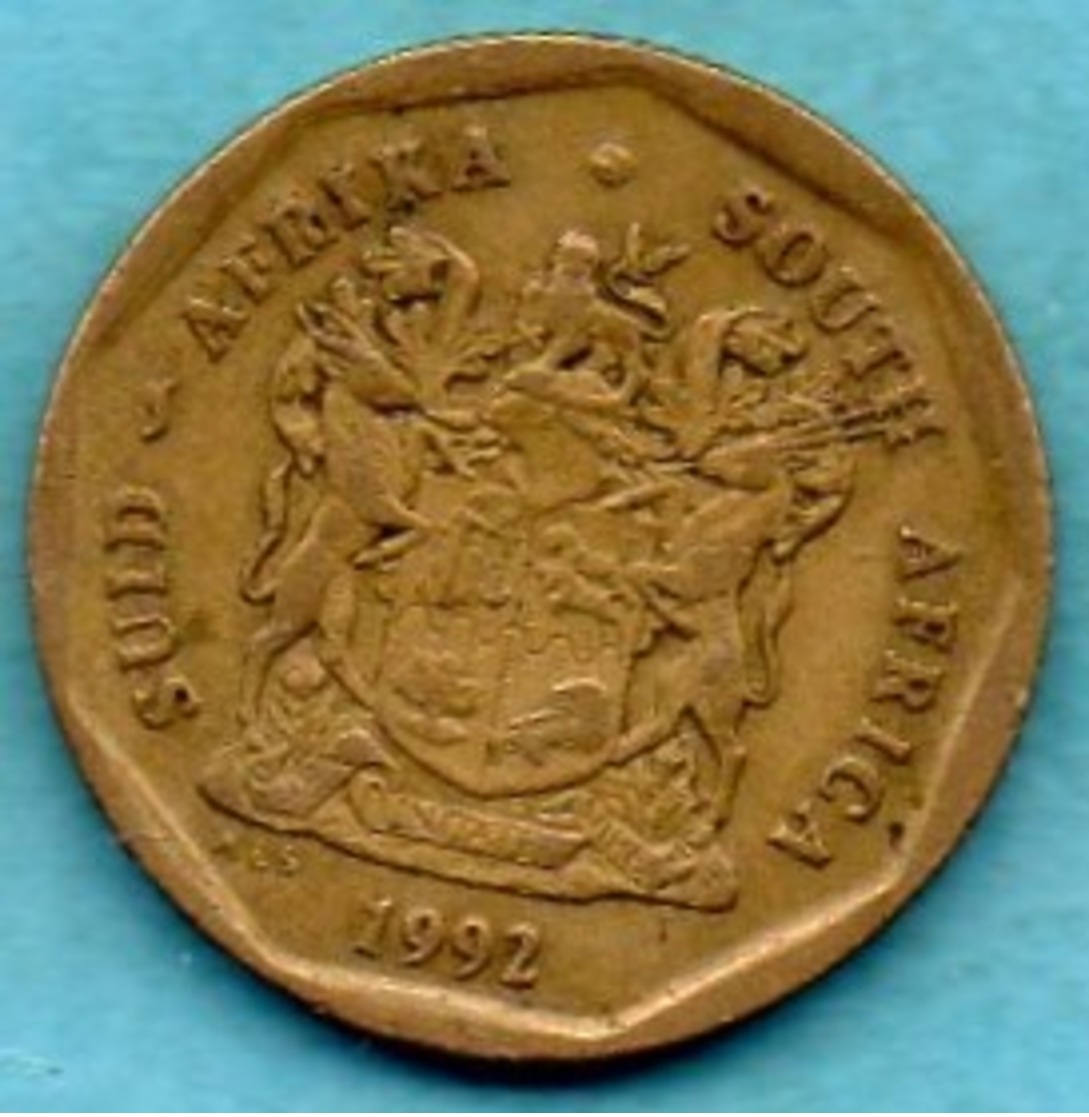T10/  SOUTH AFRICA / AFRIQUE SUD   50 CENTS 1992  Km#137 - South Africa
