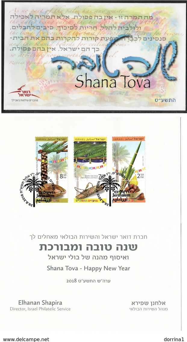 Shana Tova - Israel 2018 Philatelic Service Jewish Judaica Item - New Year - Briefe U. Dokumente