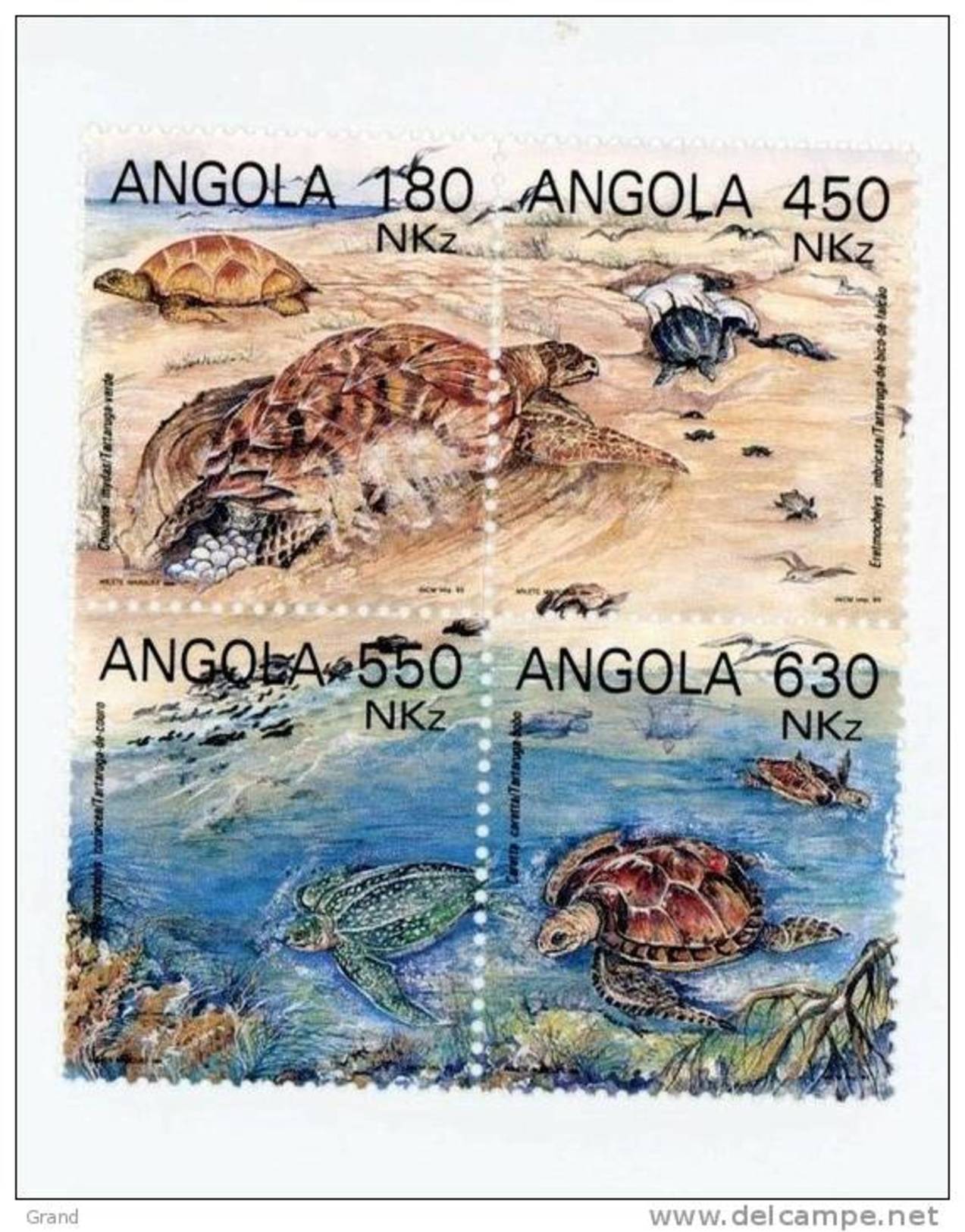 Angola-1993-Tortue-série*     **MNH-Valeur  9 Euro - Angola